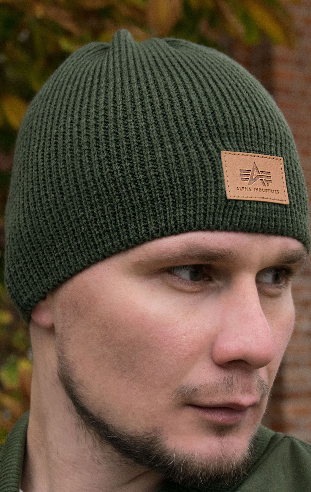 Шапка ALPHA INDUSTRIES KNIT BEANIE dark green 