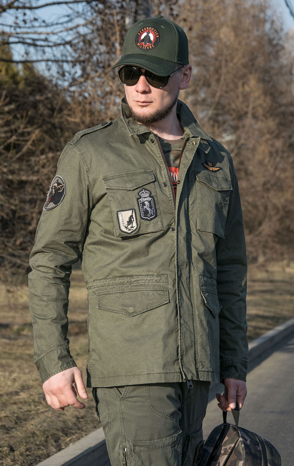 Ветровка AERONAUTICA MILITARE SS 22 m/CN verde militare (AB 2015) 