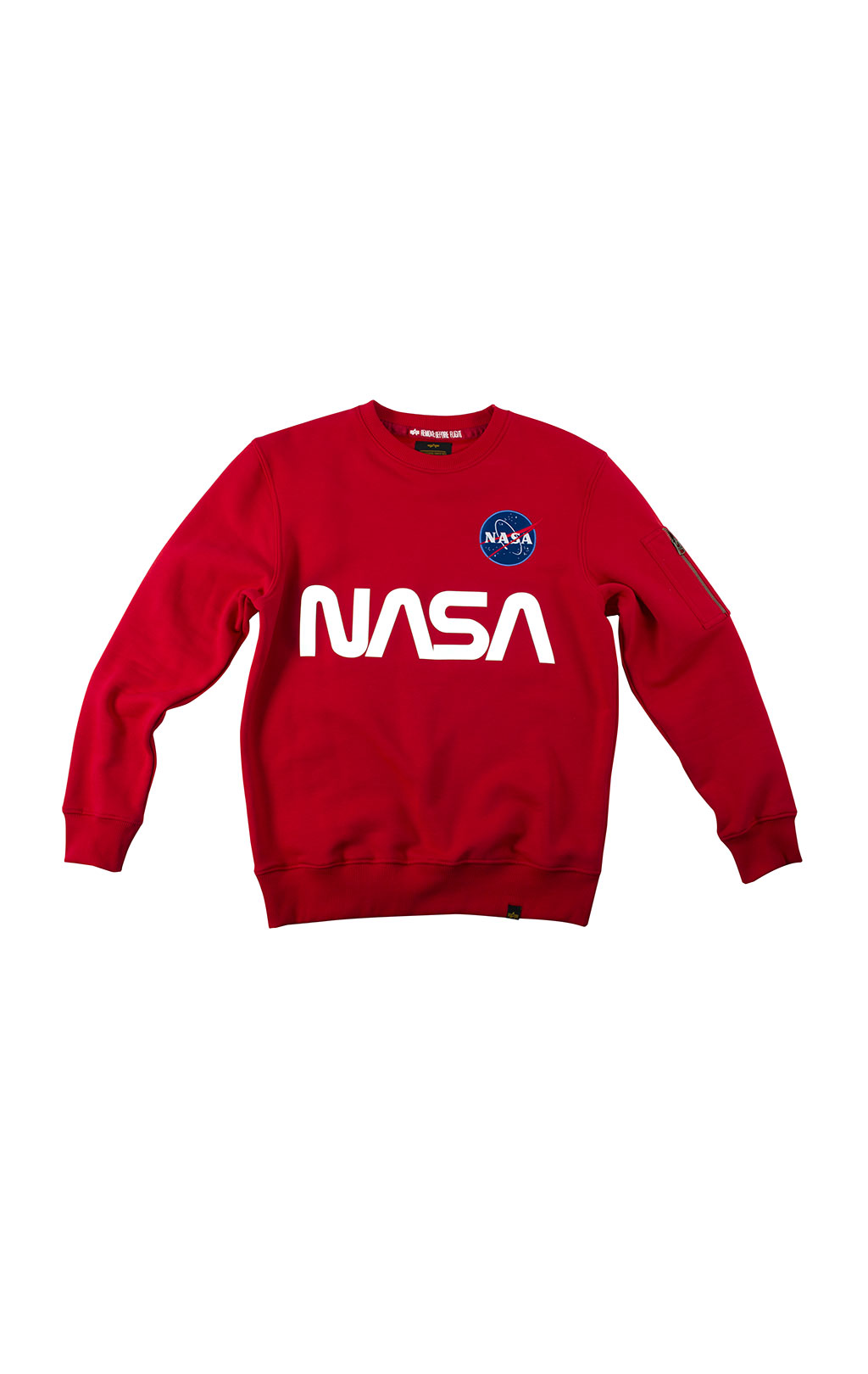 Свитшот ALPHA INDUSTRIES NASA reflective speed red 