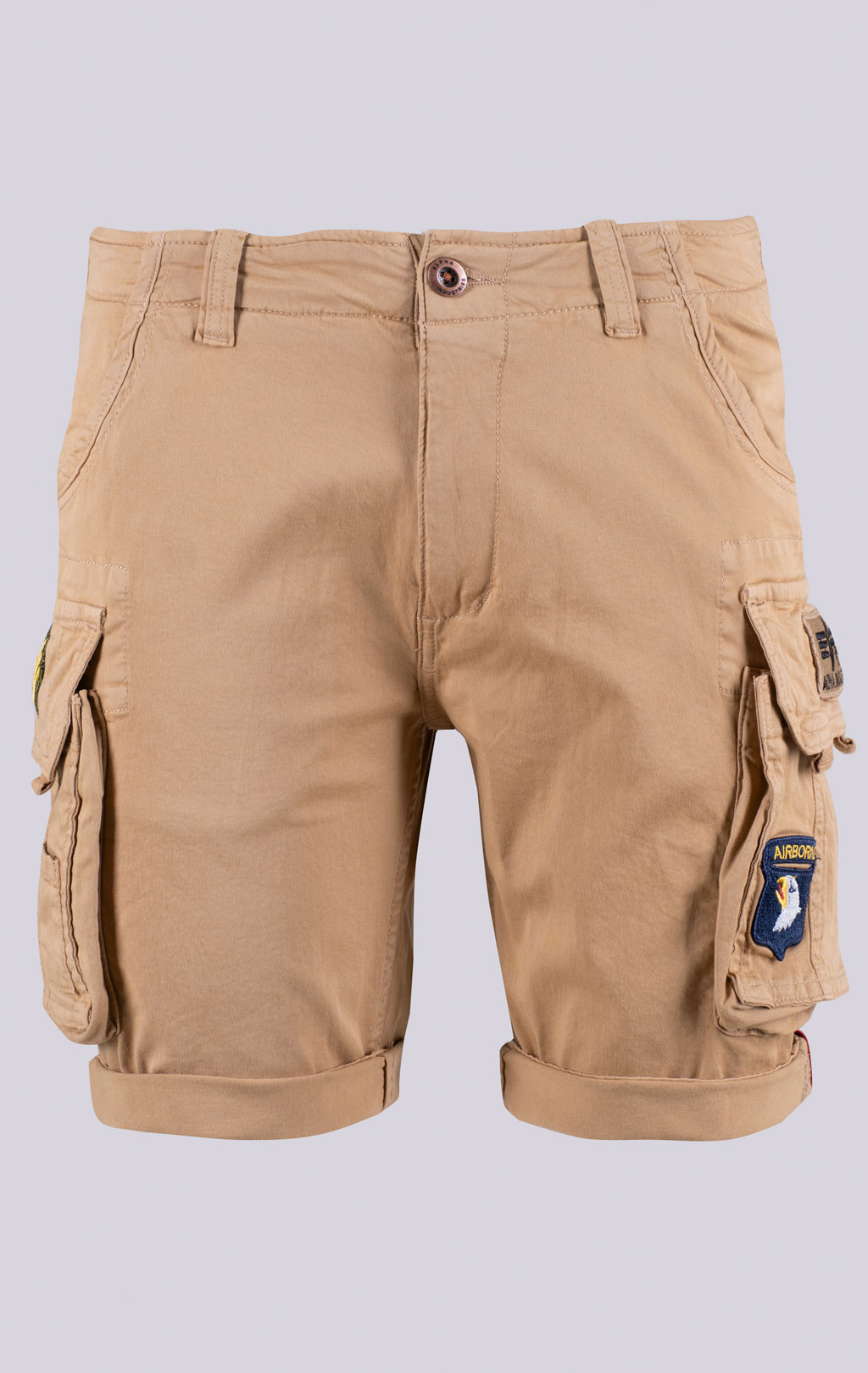 Шорты карго ALPHA INDUSTRIES CREW SHORT PATCH sand 
