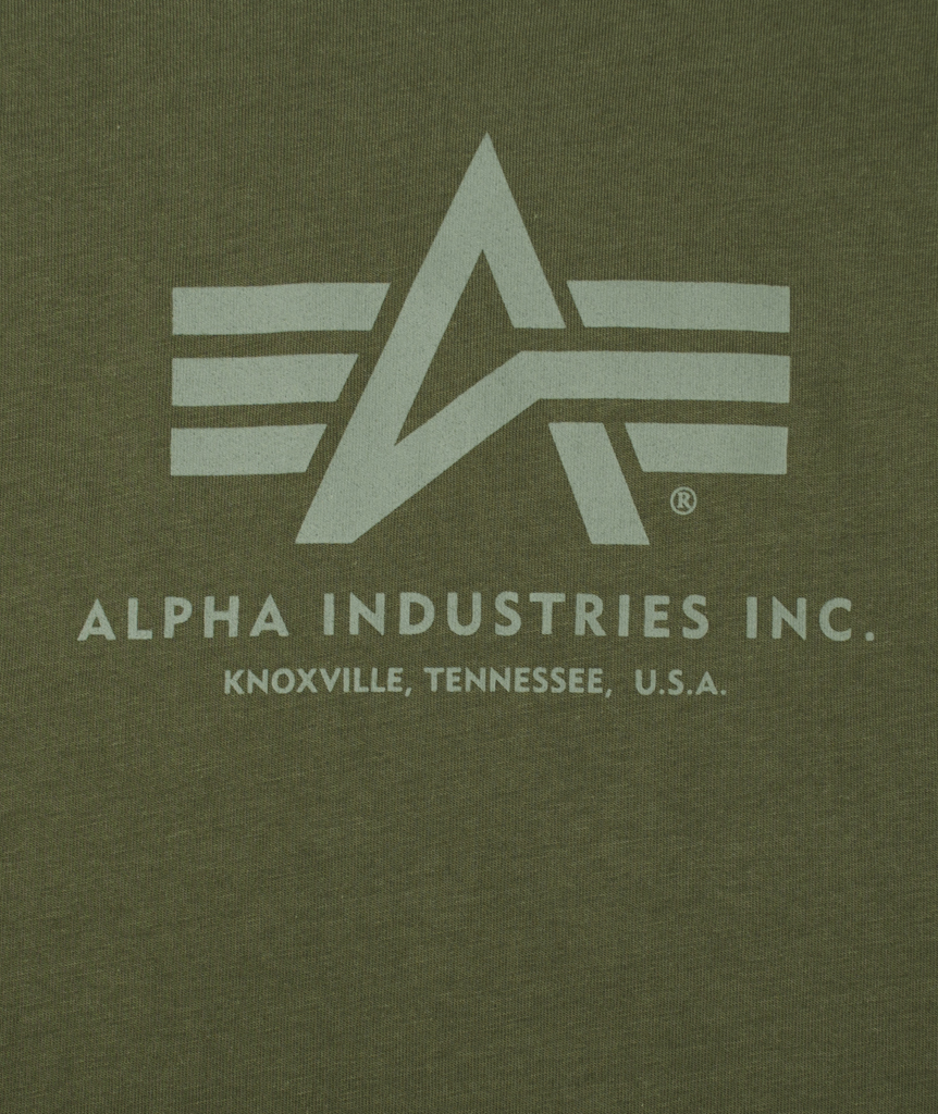 Женская футболка ALPHA INDUSTRIES LOGO T dark green 