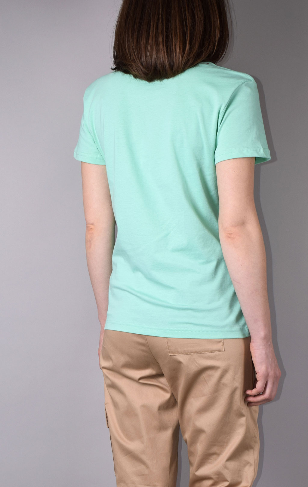 Женская футболка ALPHA INDUSTRIES NEW BASIC T pastel mint 