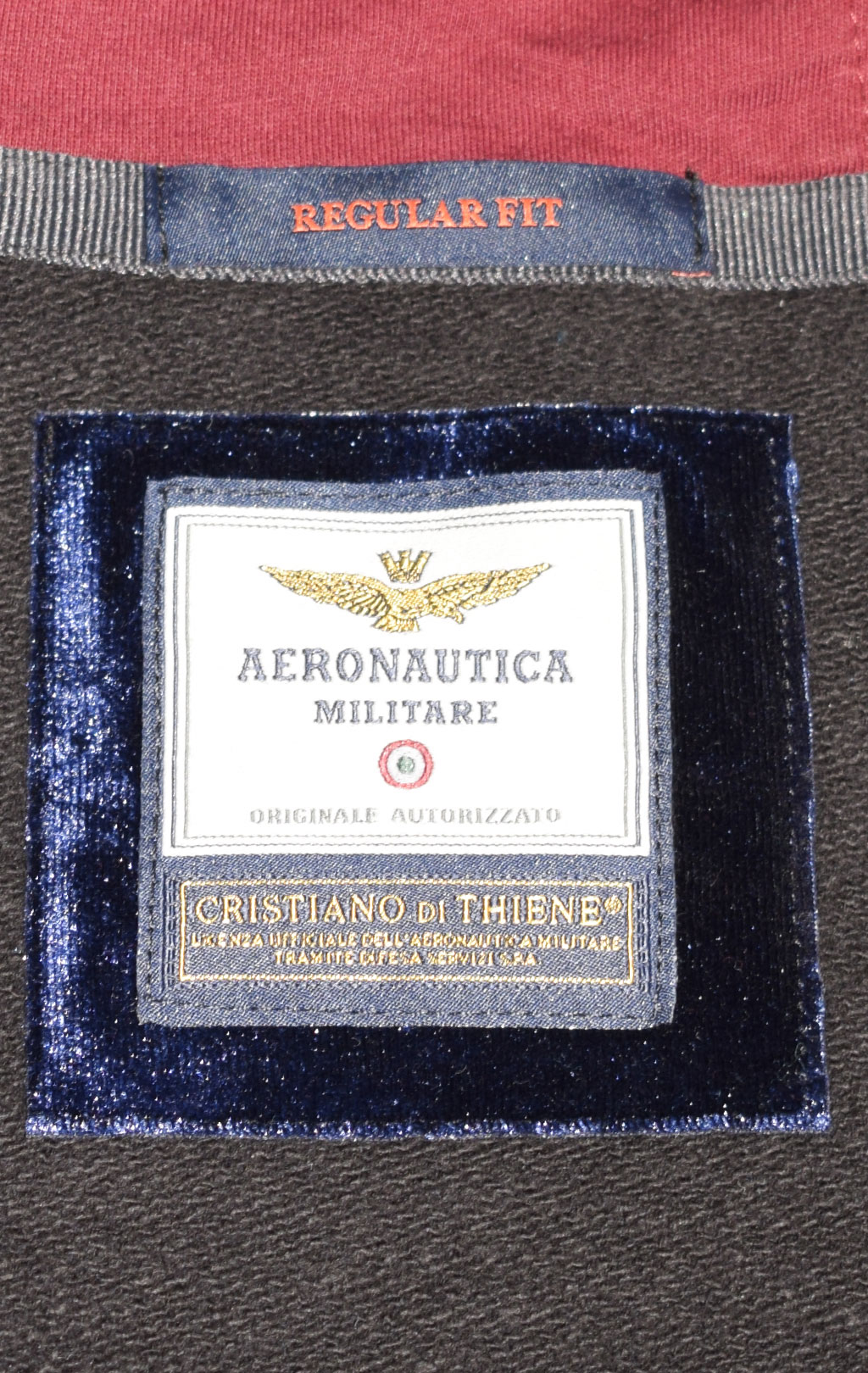 Толстовка с капюшоном AERONAUTICA MILITARE FW 22/23/TR jet black (FE 1743) 