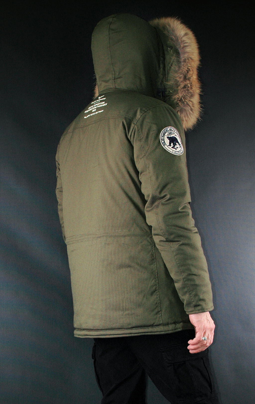 Аляска ALPHA INDUSTRIES POLAR big size натур. мех dark green 