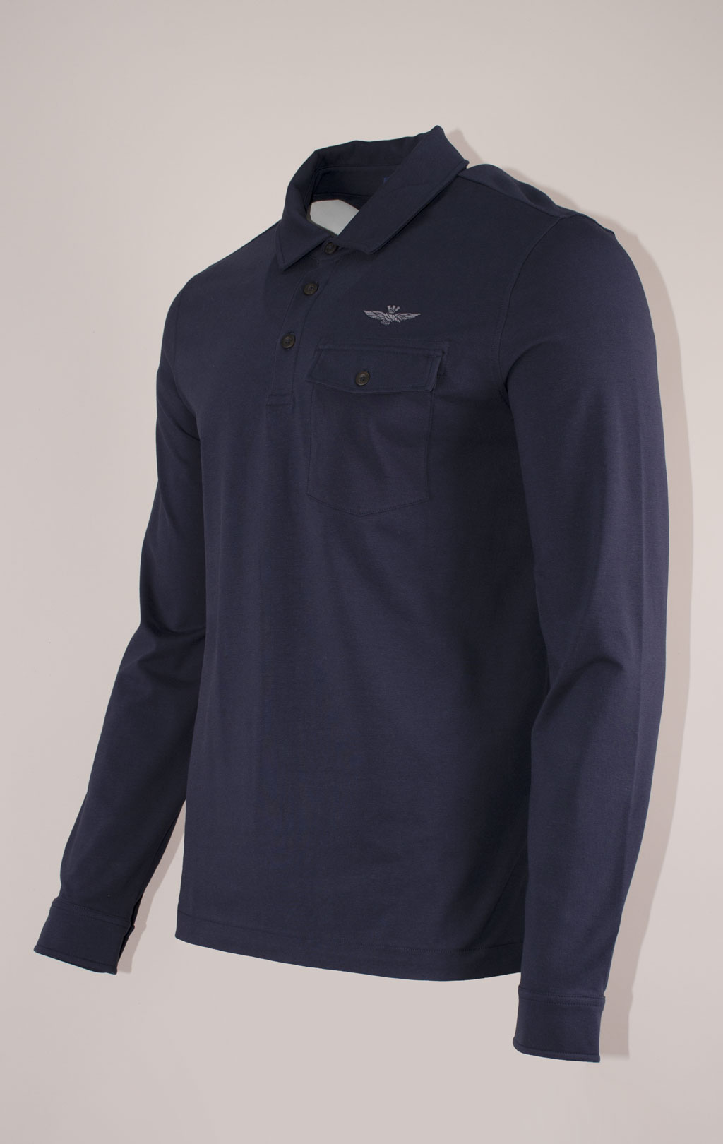 Поло-лонгслив AERONAUTICA MILITARE FW 24/25/TR dark blue (PO 1827) 