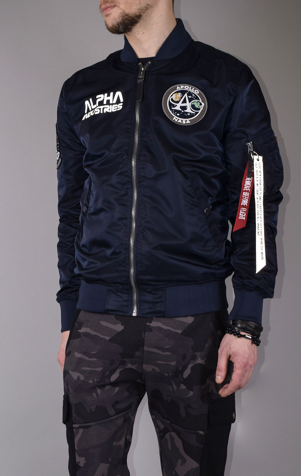 Ветровка-бомбер ALPHA INDUSTRIES MOON LANDING REVERSIBLE MA-1 rep. blue 