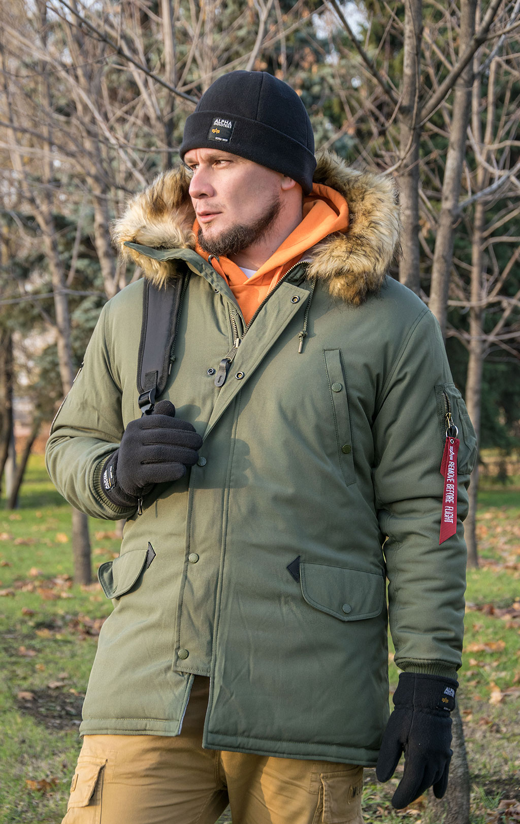 Аляска ALPHA INDUSTRIES ARCTIC DISCOVERER N-3B dark olive 