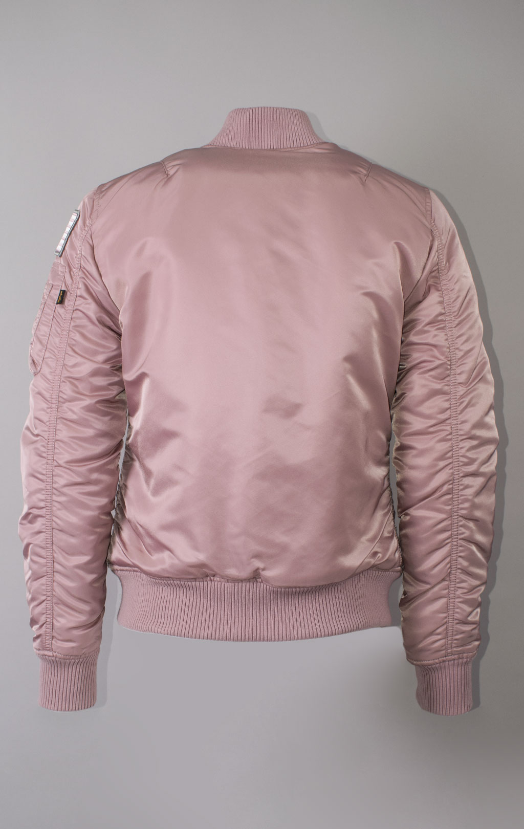 Женская куртка-бомбер лётная ALPHA INDUSTRIES VF NASA MA-1 silver pink 