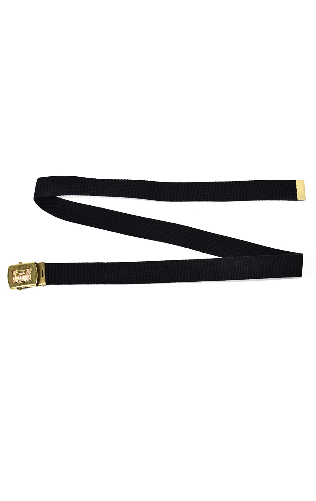 Ремень брючный CORPS OF ENG gold buckle black (14868-MB) 