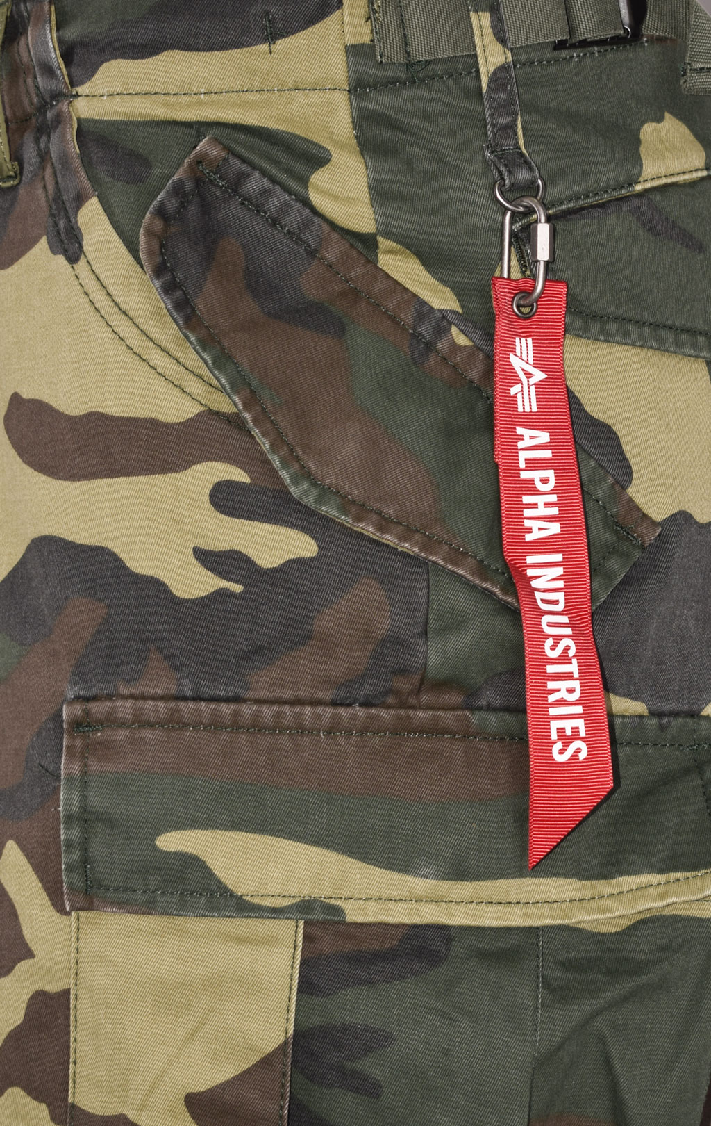 Брюки-карго парашюты ALPHA INDUSTRIES M-65 PANT camo woodland 