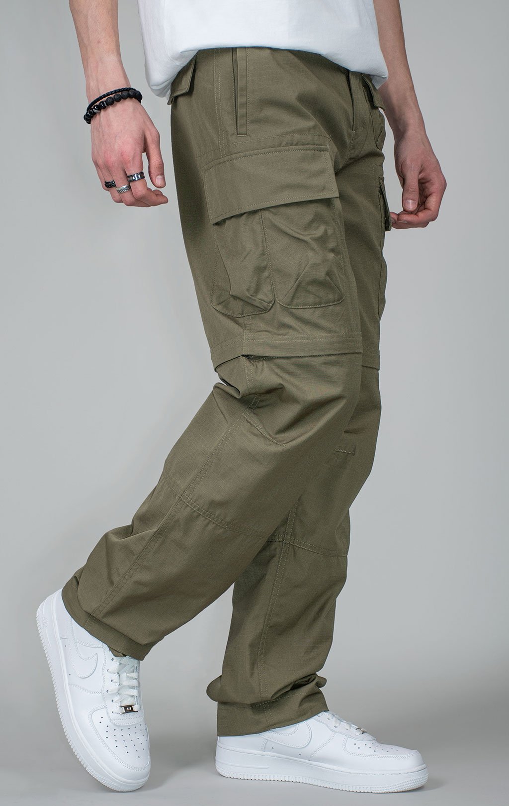 Брюки-шорты ALPHA INDUSTRIES CONVERTIBLE CARGO PANT SS 24 m OG-107 green 