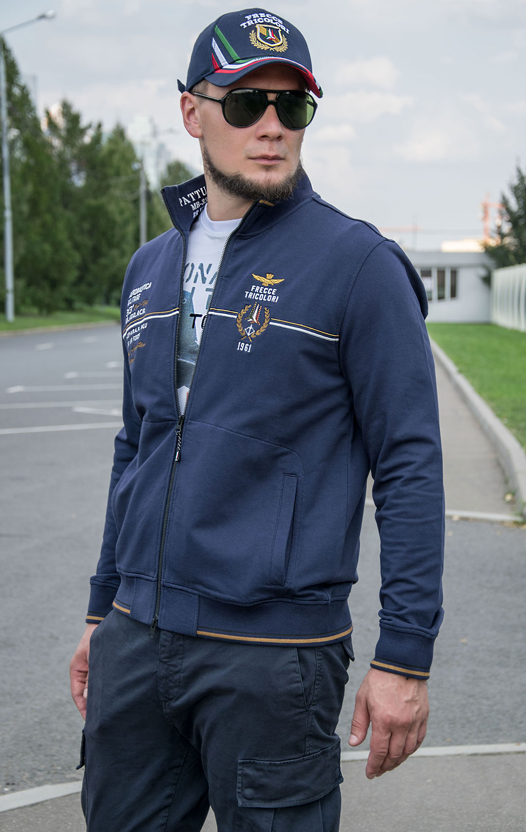 Олимпийка AERONAUTICA MILITARE big size FW 21/22/TR blue navy (FE 1633) 