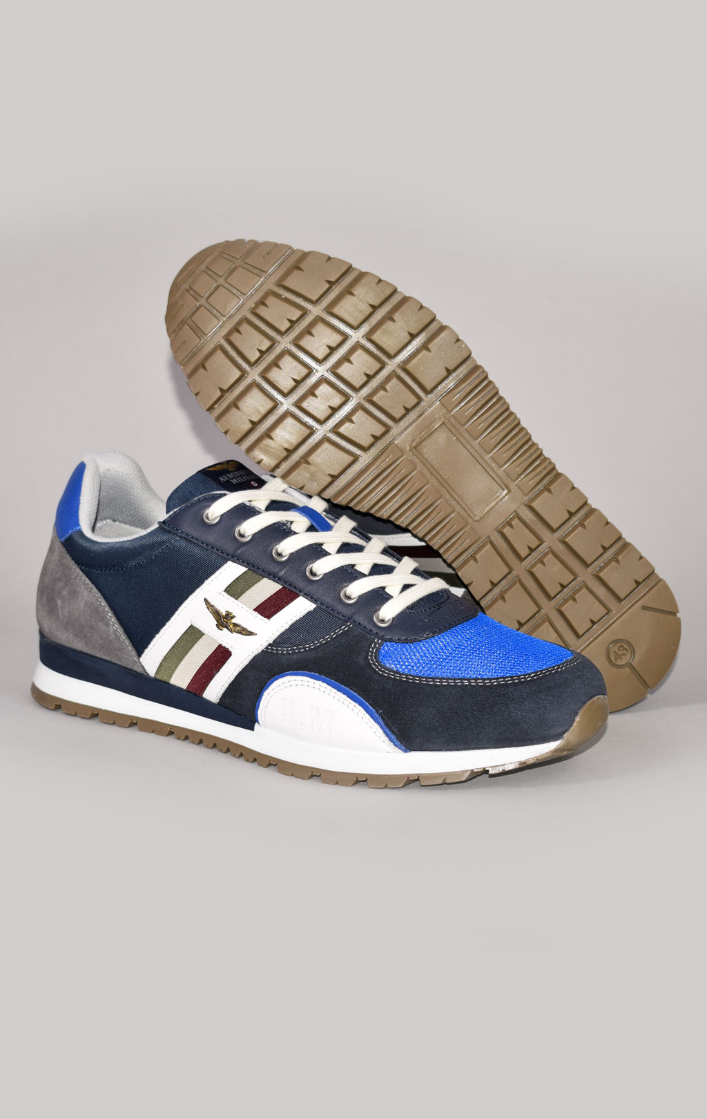 Кроссовки AERONAUTICA MILITARE SS 22 m/PT azurro/blue chiaro/grigio scuro (SC 190)