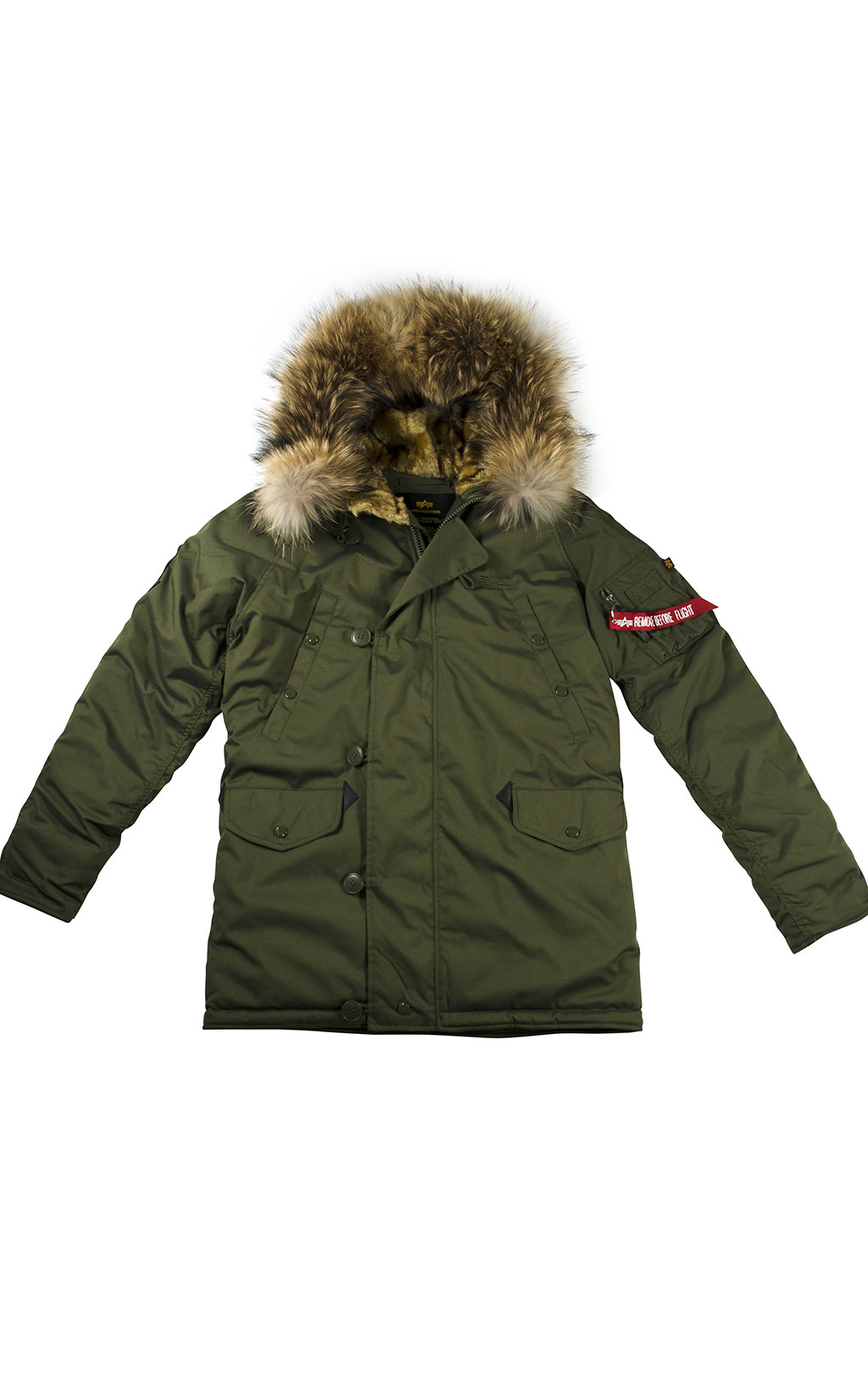 Аляска ALPHA INDUSTRIES EXPLORER big size натур. мех dark green 