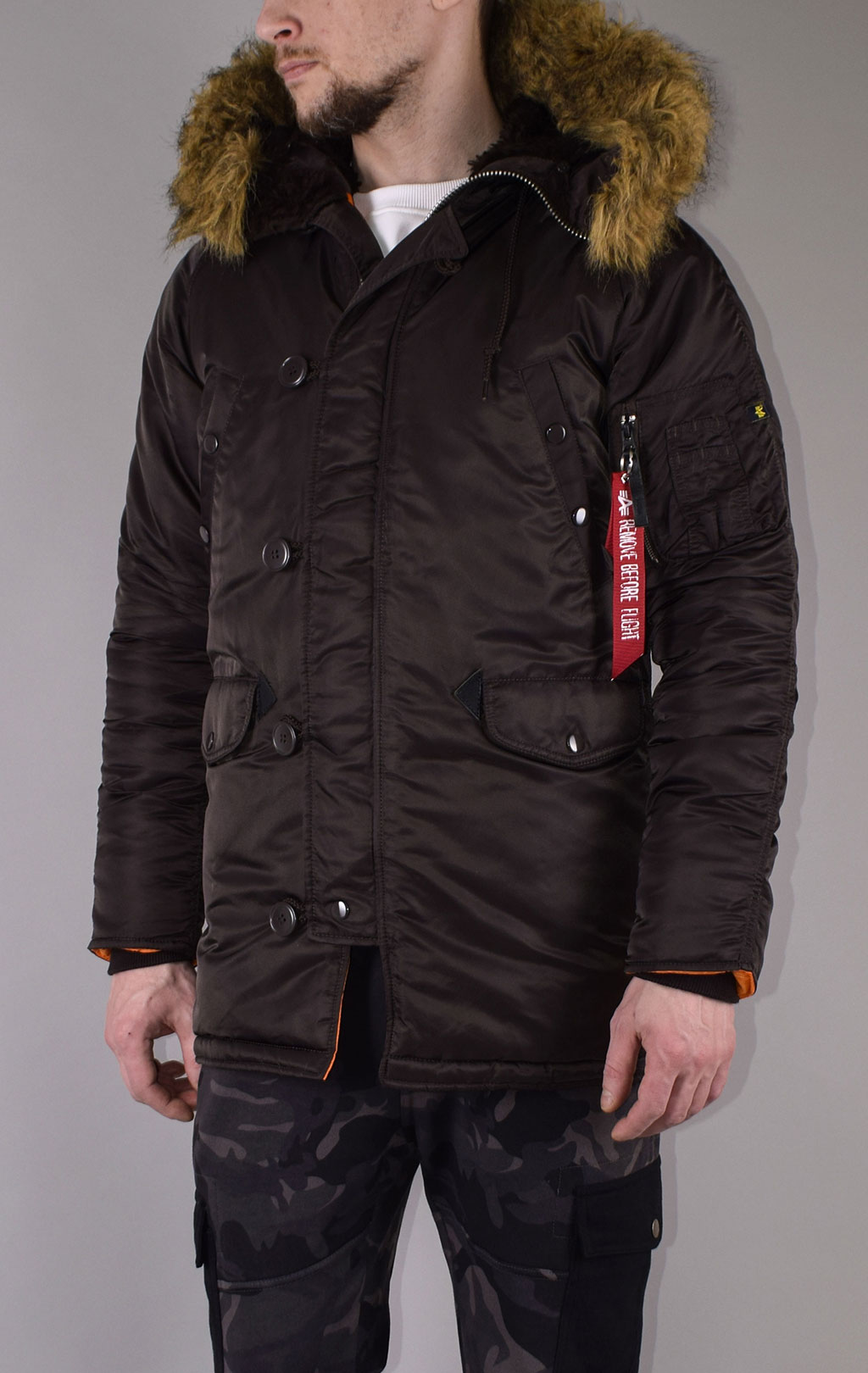 Аляска ALPHA INDUSTRIES SLIM FIT GEN-I big size N-3B deep brown 