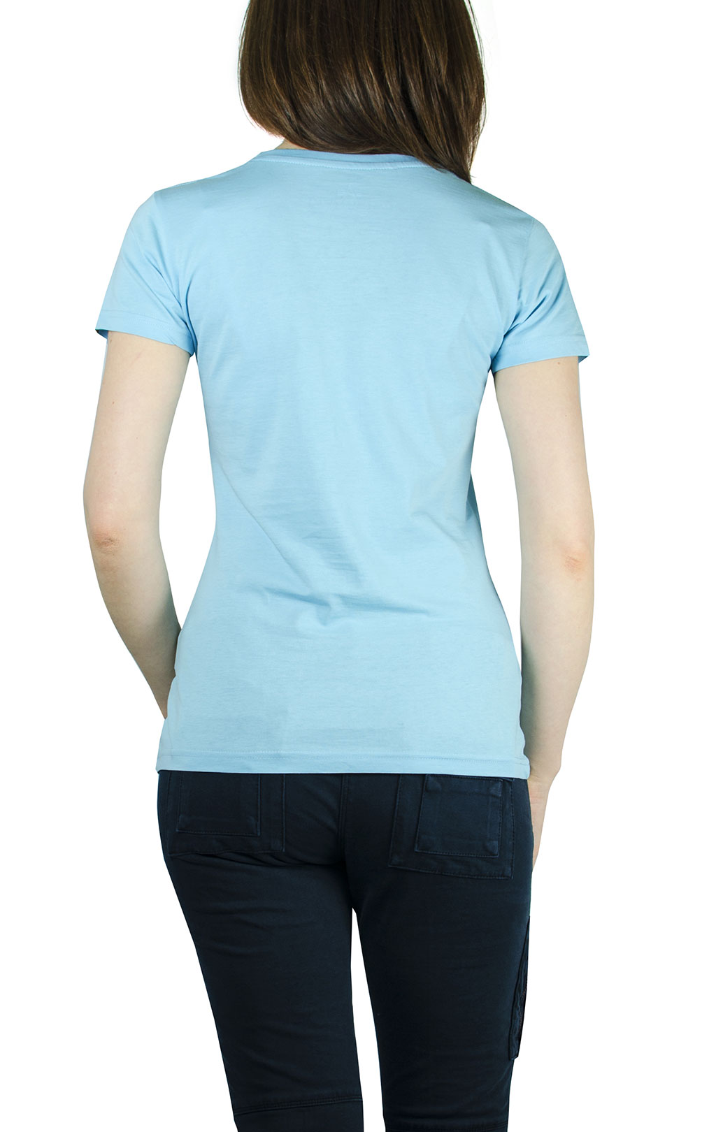 Женская футболка ALPHA INDUSTRIES BASIC T air blue 