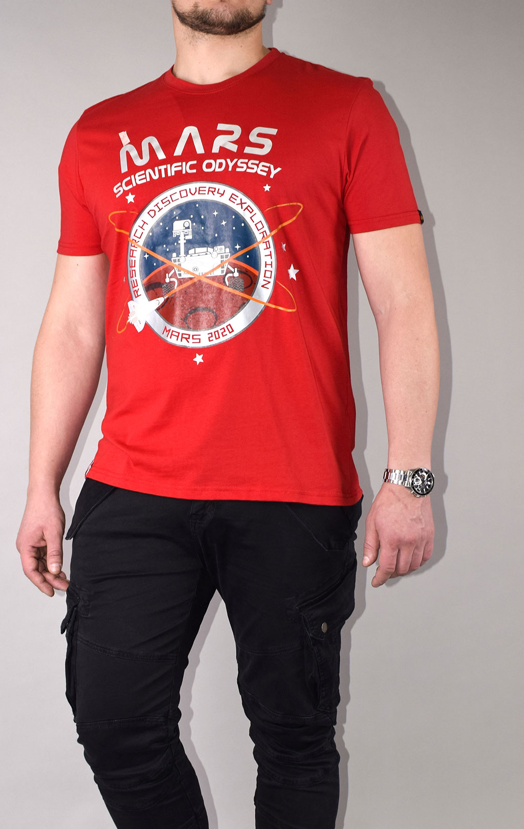 Футболка ALPHA INDUSTRIES NASA MISSION TO MARS T speed red 