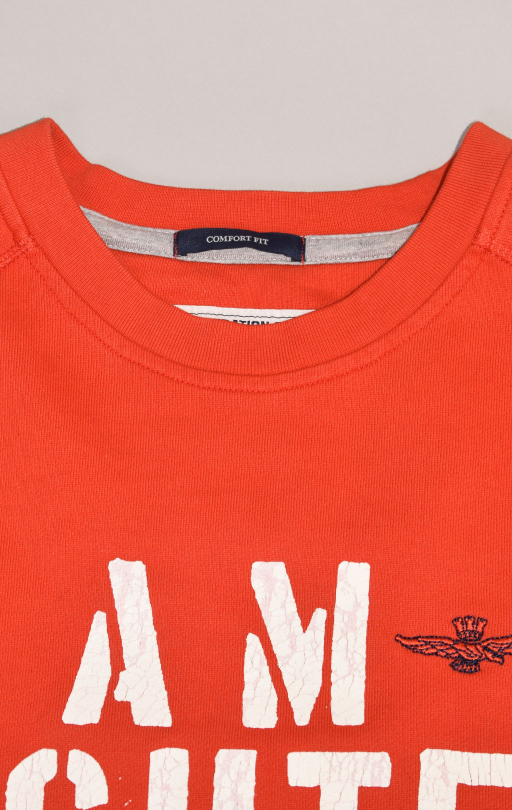 Свитшот AERONAUTICA MILITARE SS 23/TR arancio (FE 1744) 