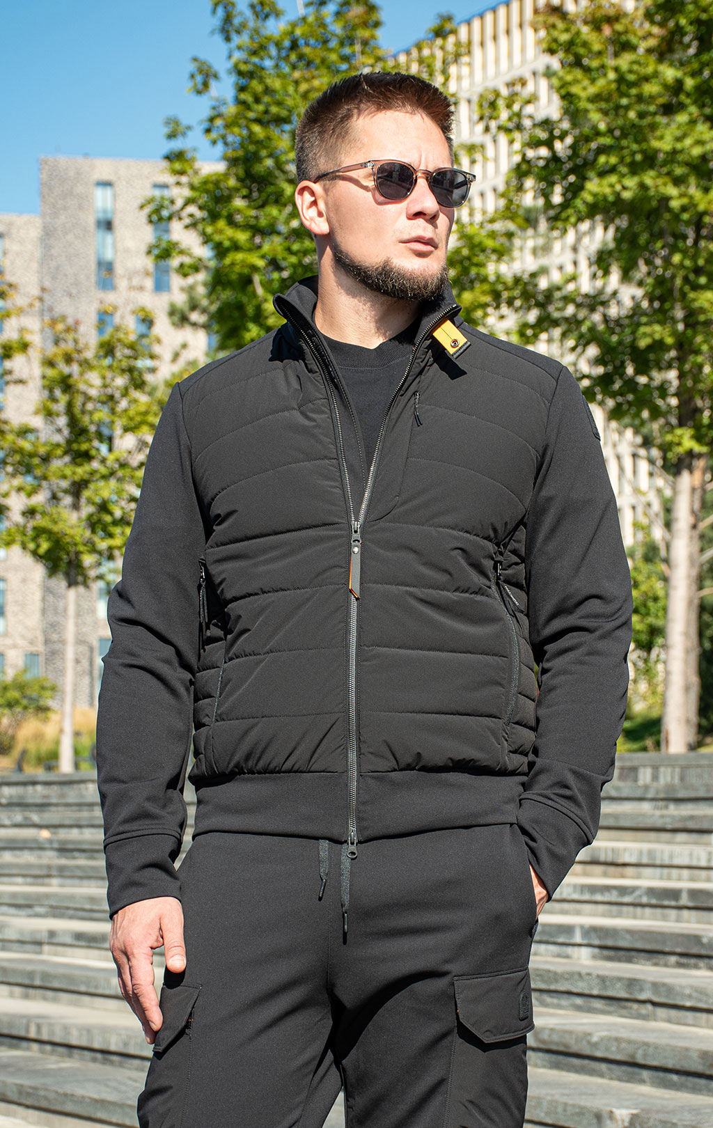 Толстовка комбинированная PARAJUMPERS MICK FW 25/26 black 