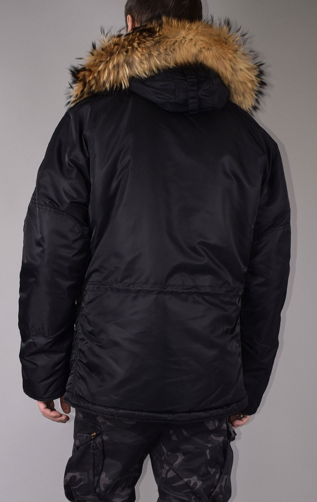 Аляска ALPHA INDUSTRIES CLASSIC big size N-3B натур. мех black 