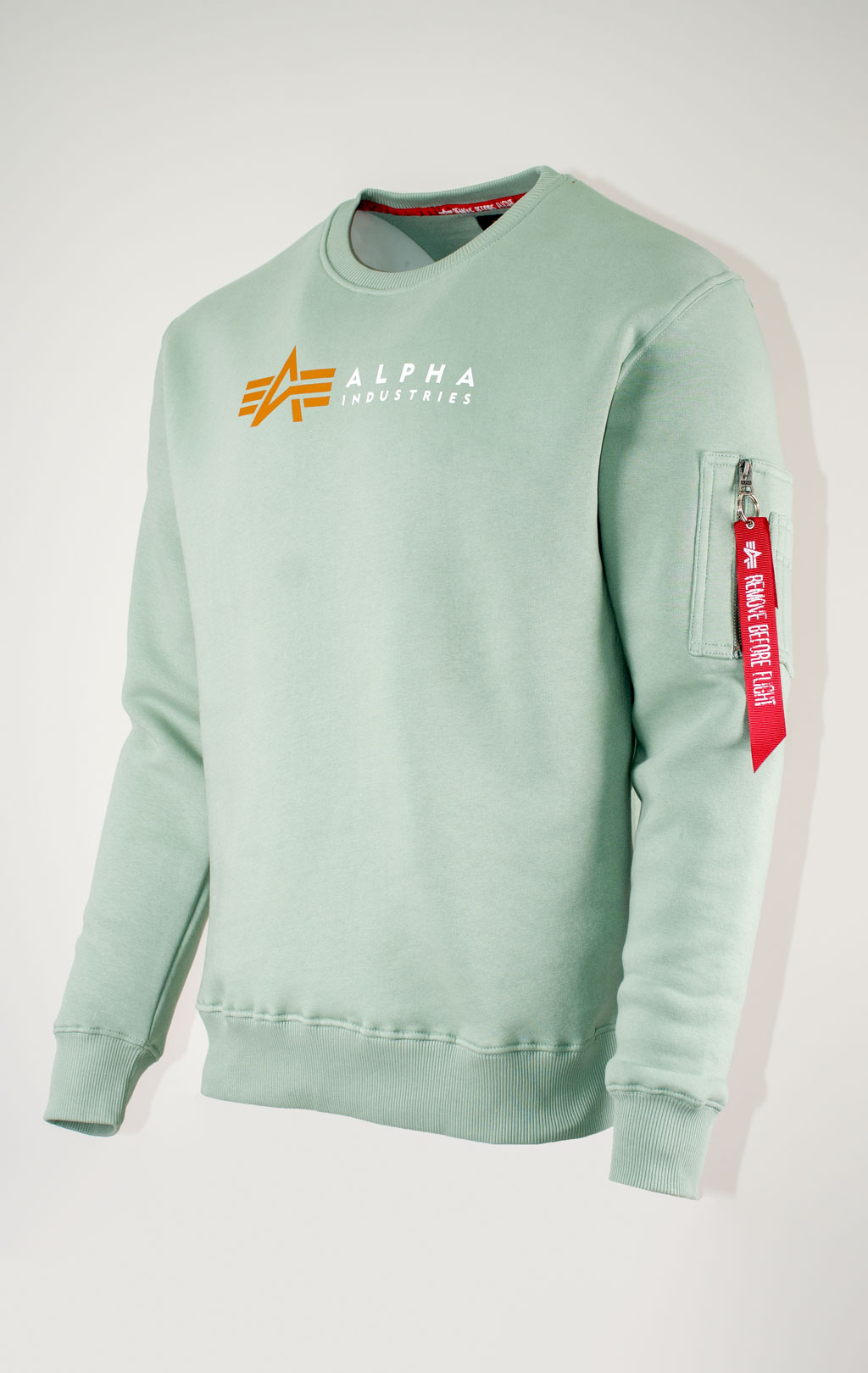 Свитшот ALPHA INDUSTRIES ALPHA LABEL SWEATER dusty green 