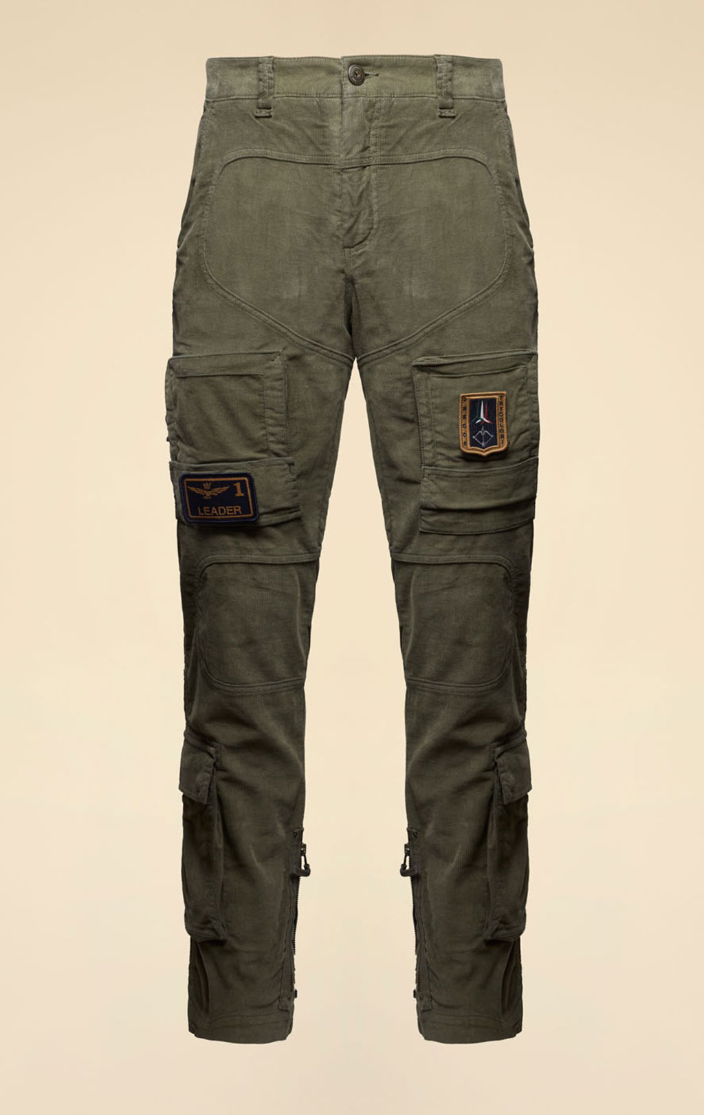 Брюки-карго AERONAUTICA MILITARE ANTI-G вельвет FW 26/27/AL tea leaf (PA 1664) 