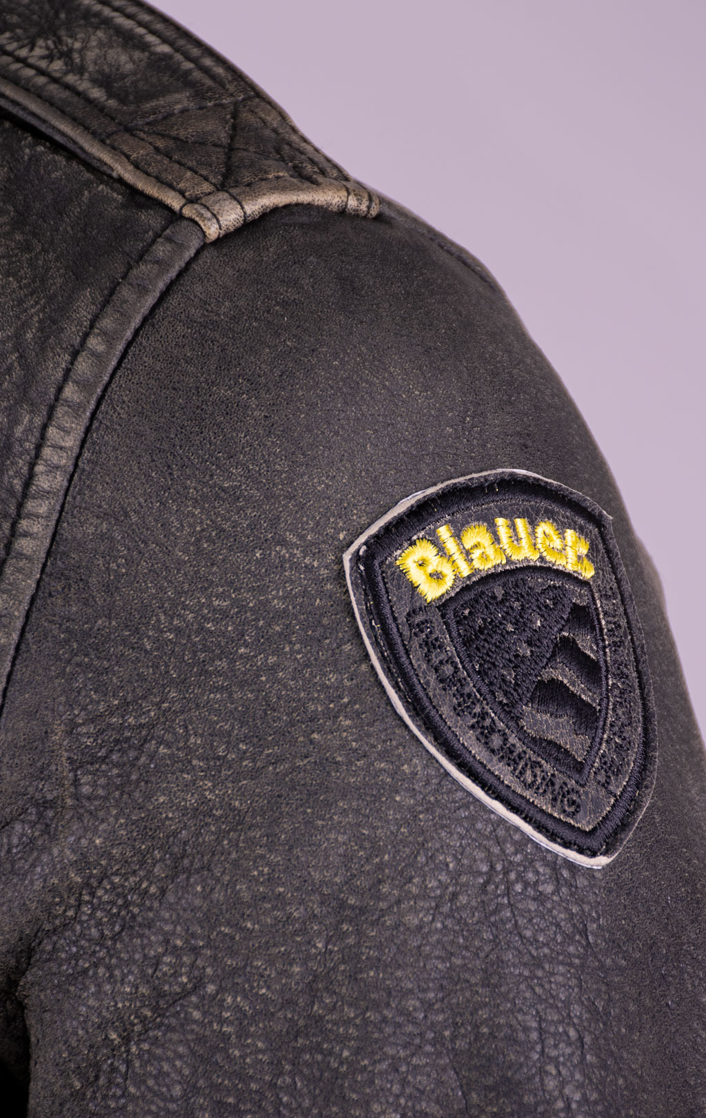 Куртка-пилот BLAUER ALLEN кожа FW 25/26 black washed (L02312) 