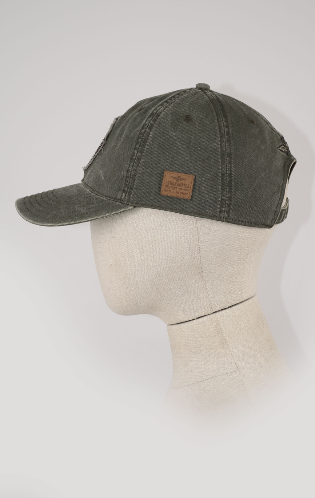 Бейсболка AERONAUTICA MILITARE SS 25 m/CN military olive washed (HA 1211) 