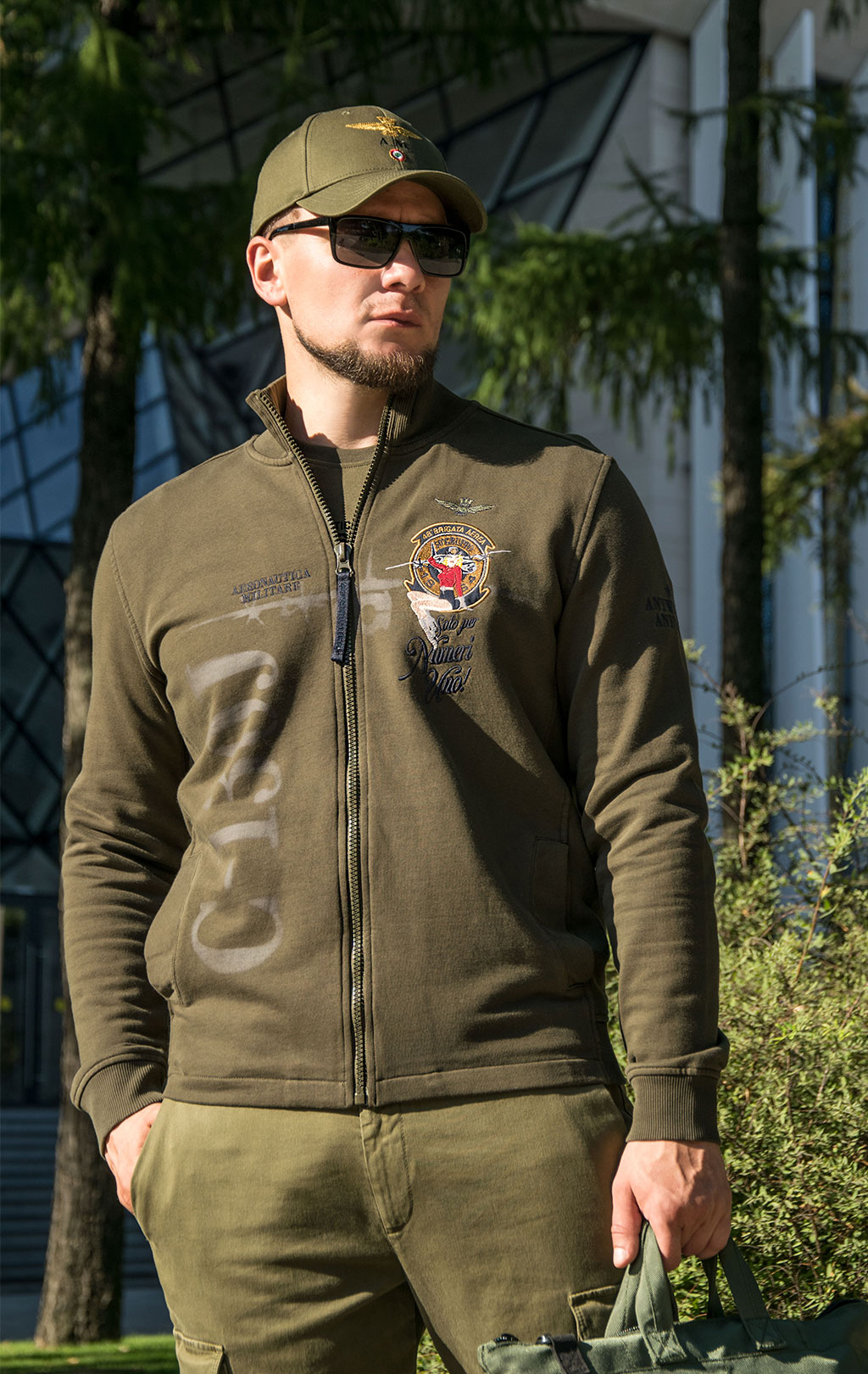 Олимпийка AERONAUTICA MILITARE big size FW 23/24/TR off green (FE 1802) 