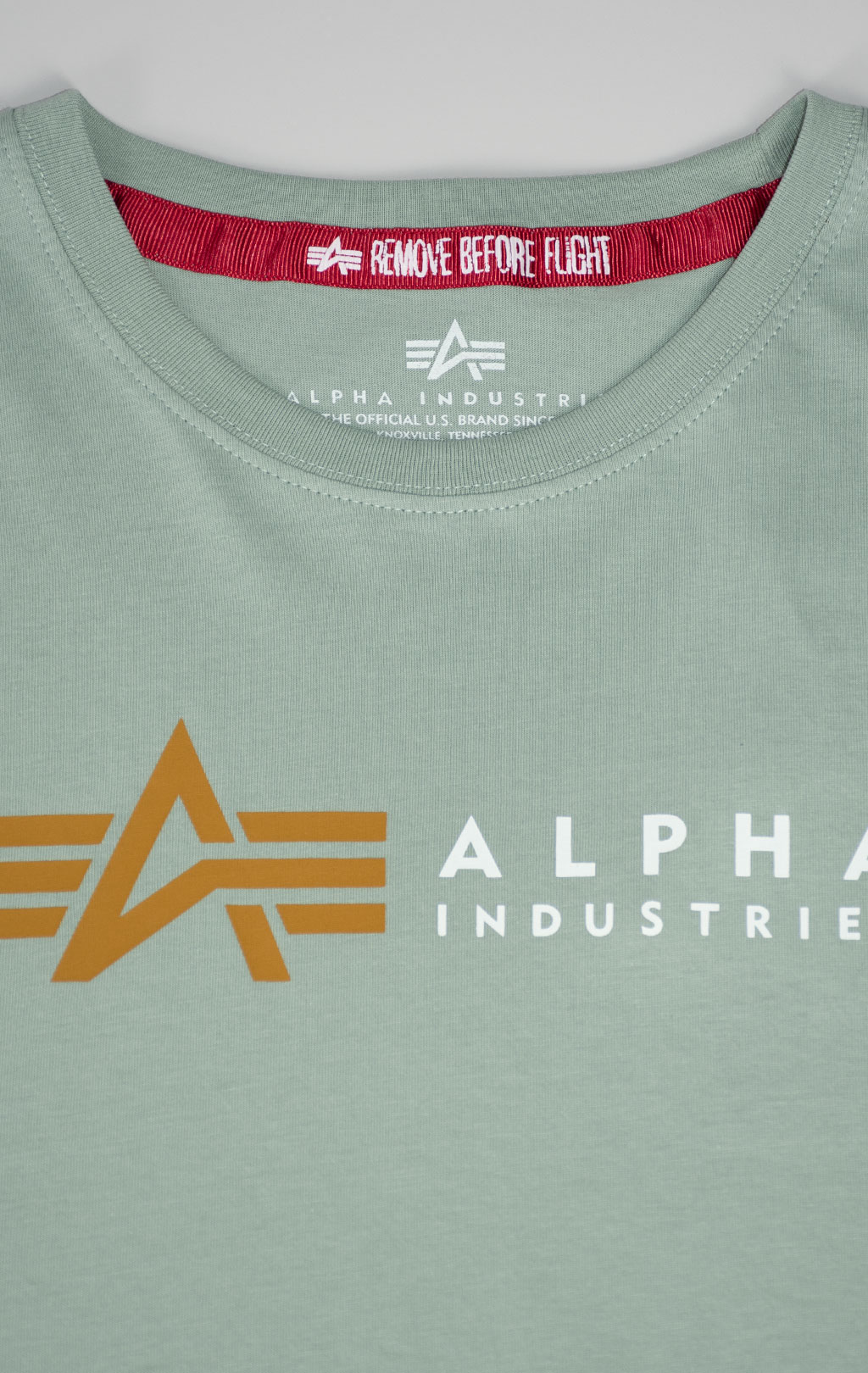 Футболка ALPHA INDUSTRIES ALPHA LABEL T dusty green 