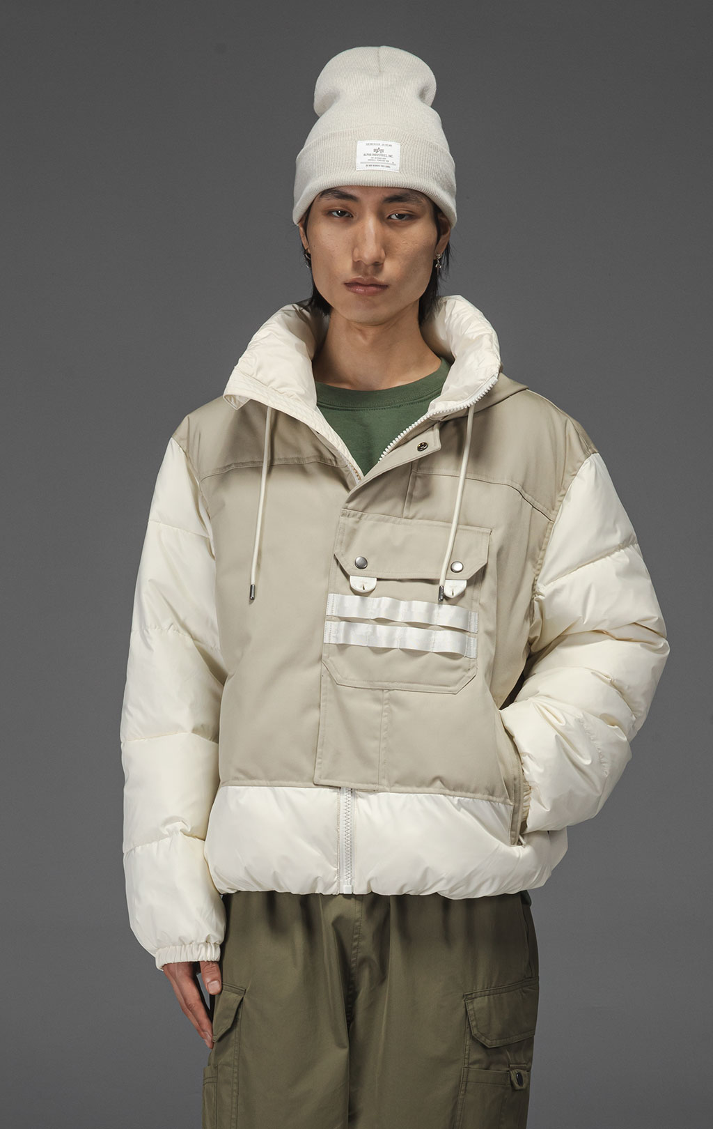 Куртка ALPHA INDUSTRIES 1960s SWEDISH ARMY MOTORCYCLE MOD PARKA FW 25/26 dune white 