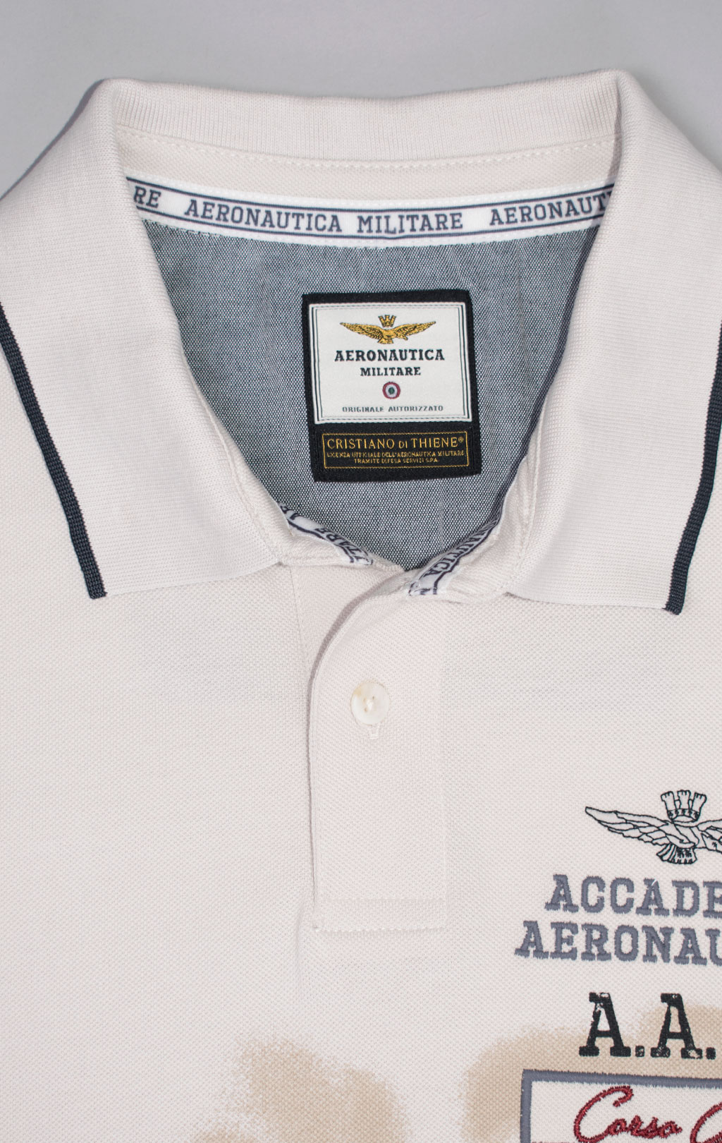 Футболка-поло AERONAUTICA MILITARE GRIFO PRINT SS 24/TR dark ice (PO 1753) 