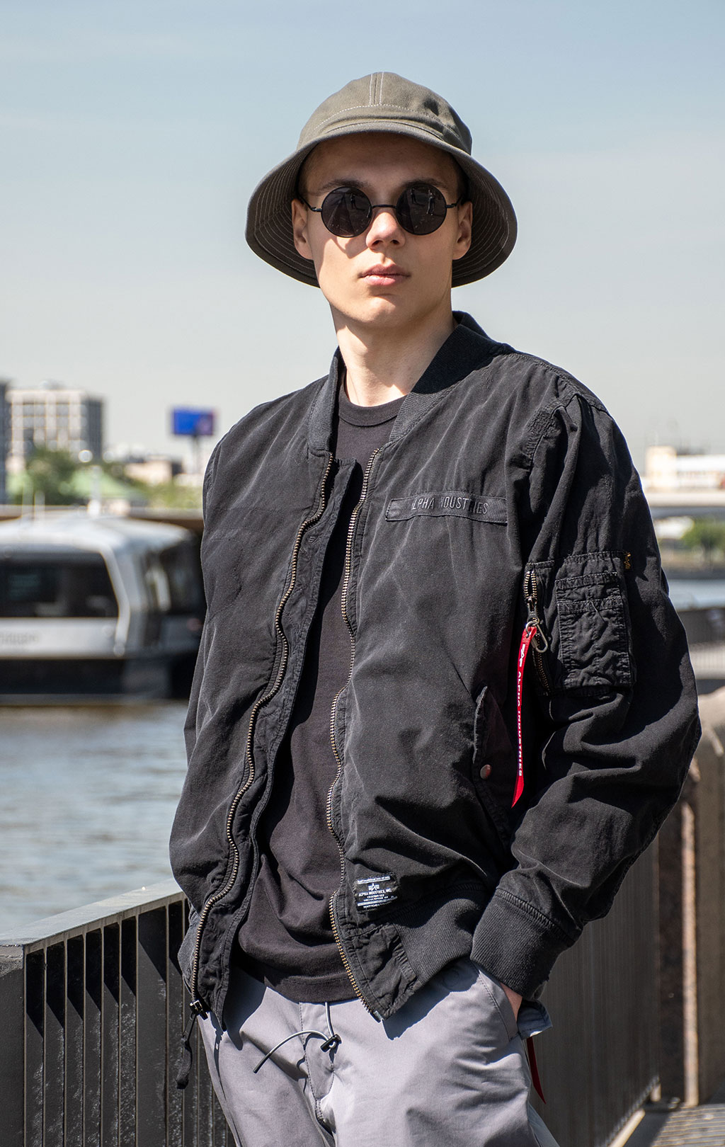 Ветровка ALPHA INDUSTRIES RIP AND REPAIR FLIGHT JACKET L-2B SS 24 m black 