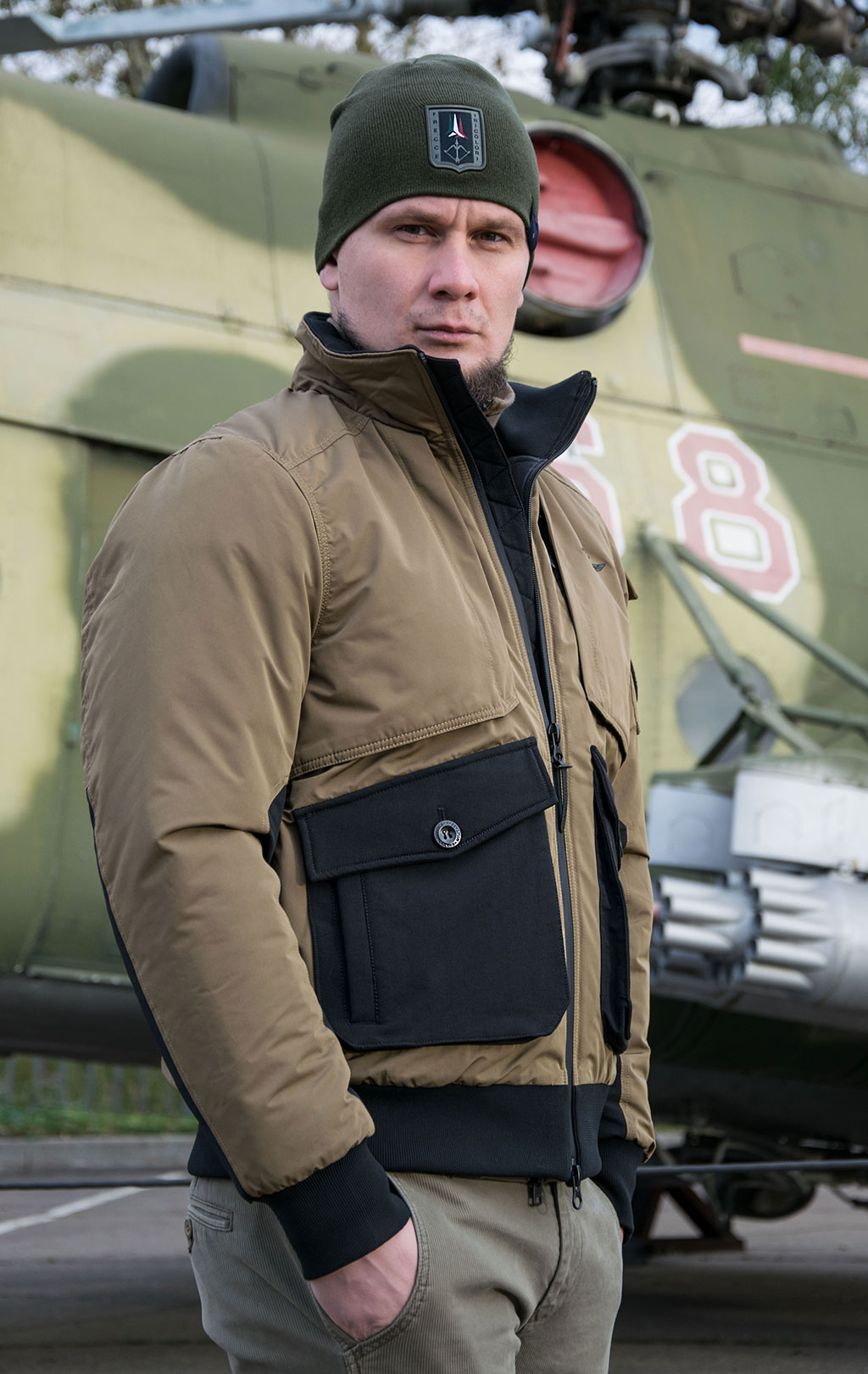 Куртка-пилот AERONAUTICA MILITARE FW 21/22 m/CN verde militare (AB 1973) 