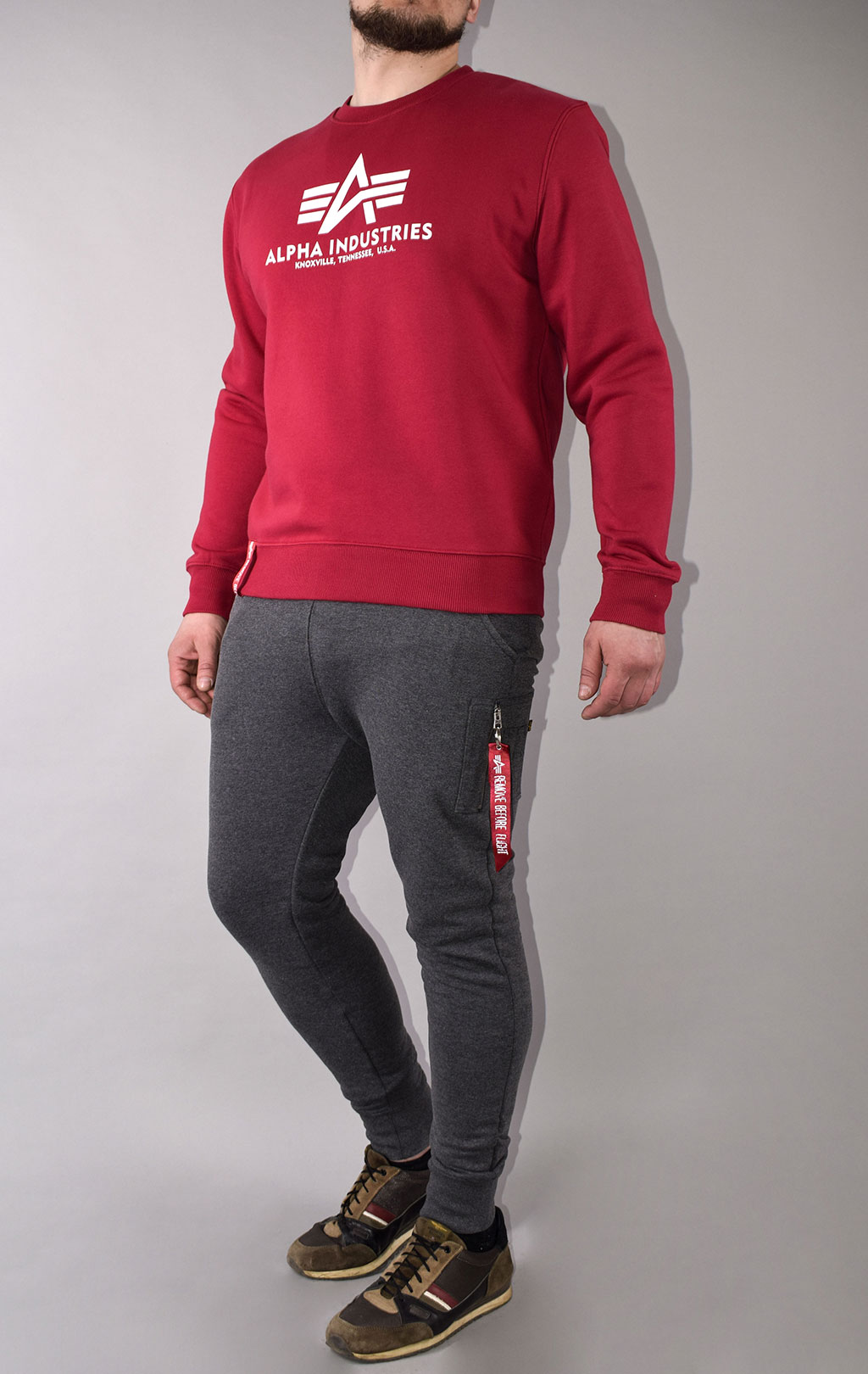 Свитшот ALPHA INDUSTRIES BASIC SWEATER rbf red 