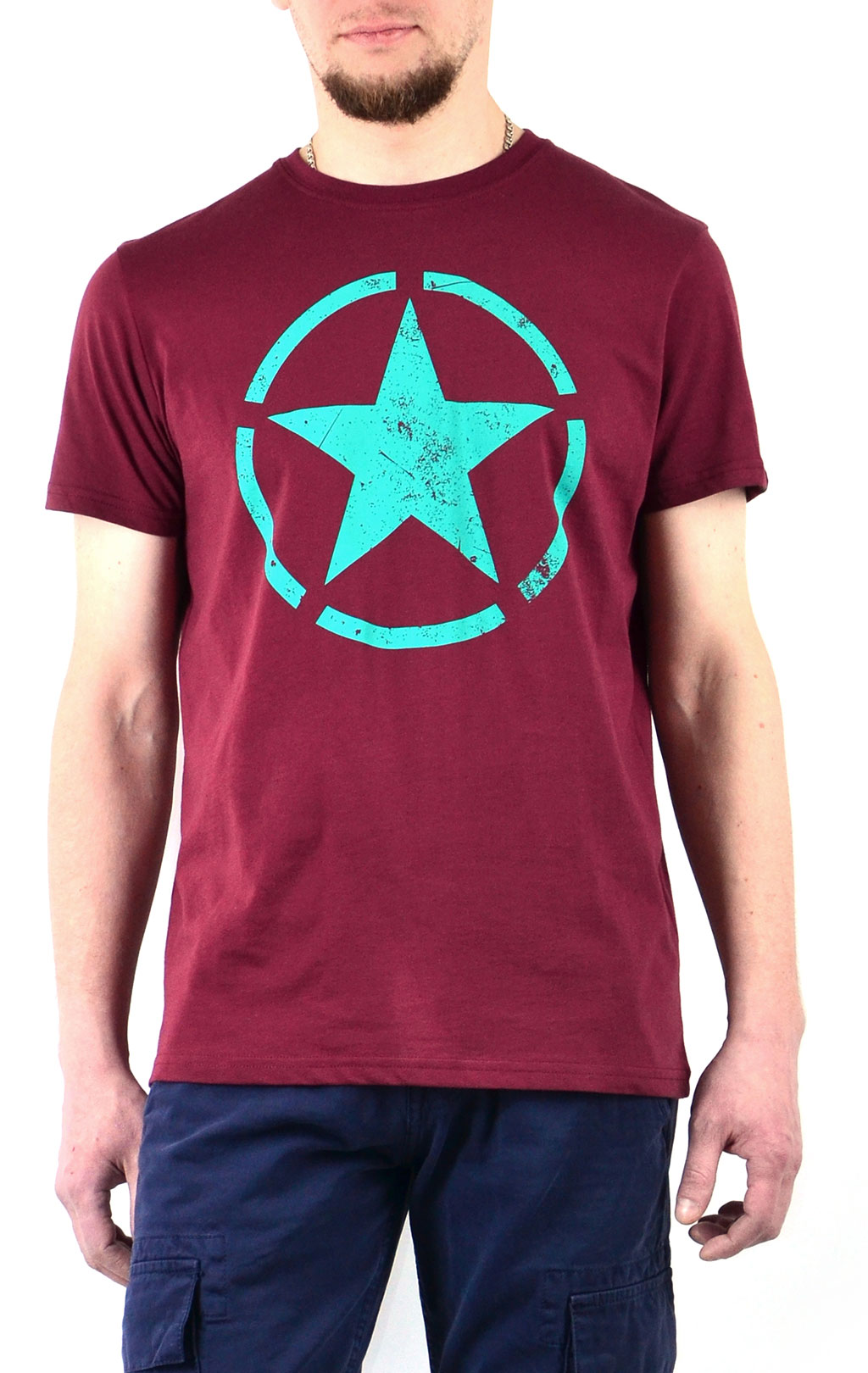 Футболка ALPHA INDUSTRIES STAR T burgundy 