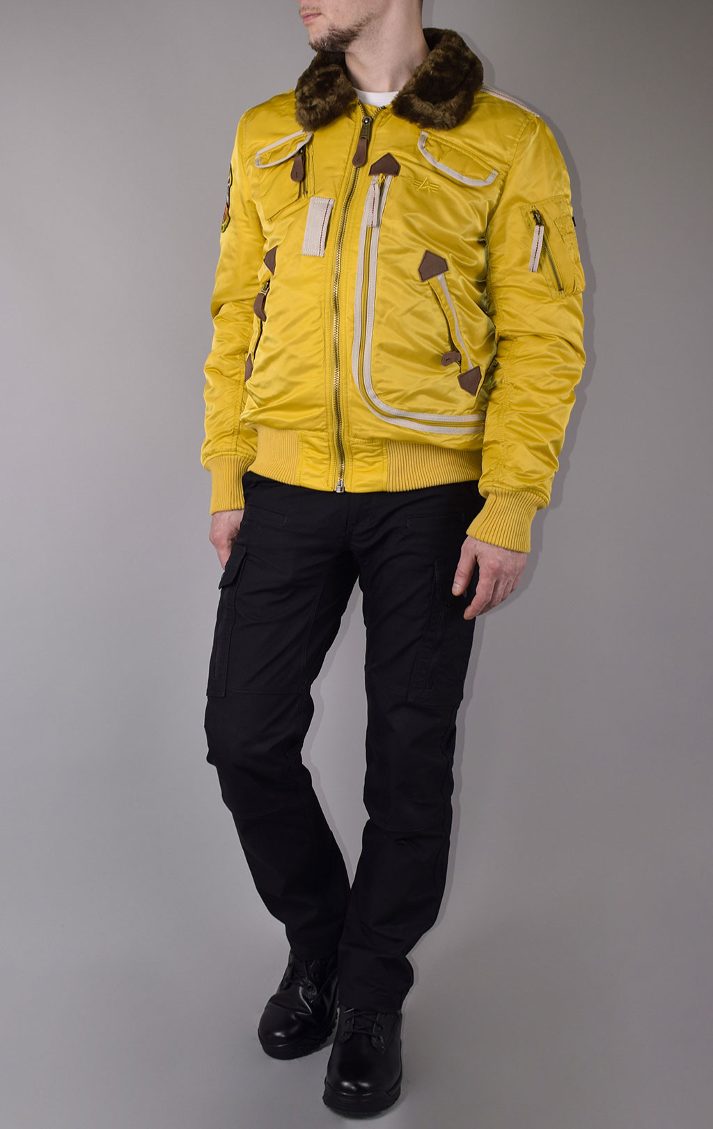 Куртка-пилот ALPHA INDUSTRIES INJECTOR yellow 