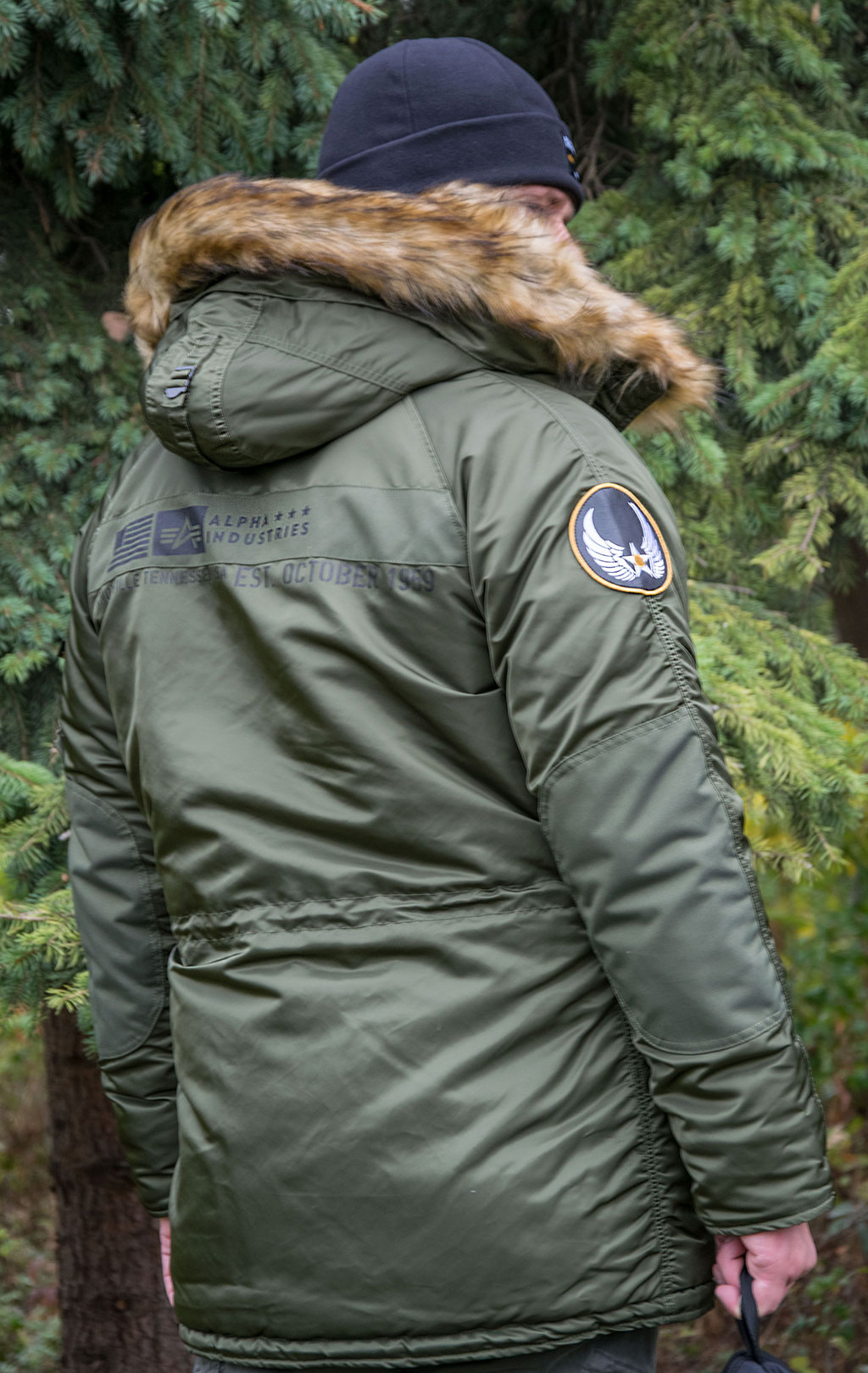 Аляска ALPHA INDUSTRIES AIRBORNE N-3B dark green 