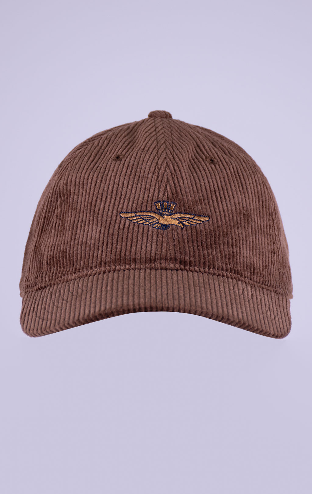 Бейсболка AERONAUTICA MILITARE вельвет FW 26/27/CN mud brown (HA 1262) 