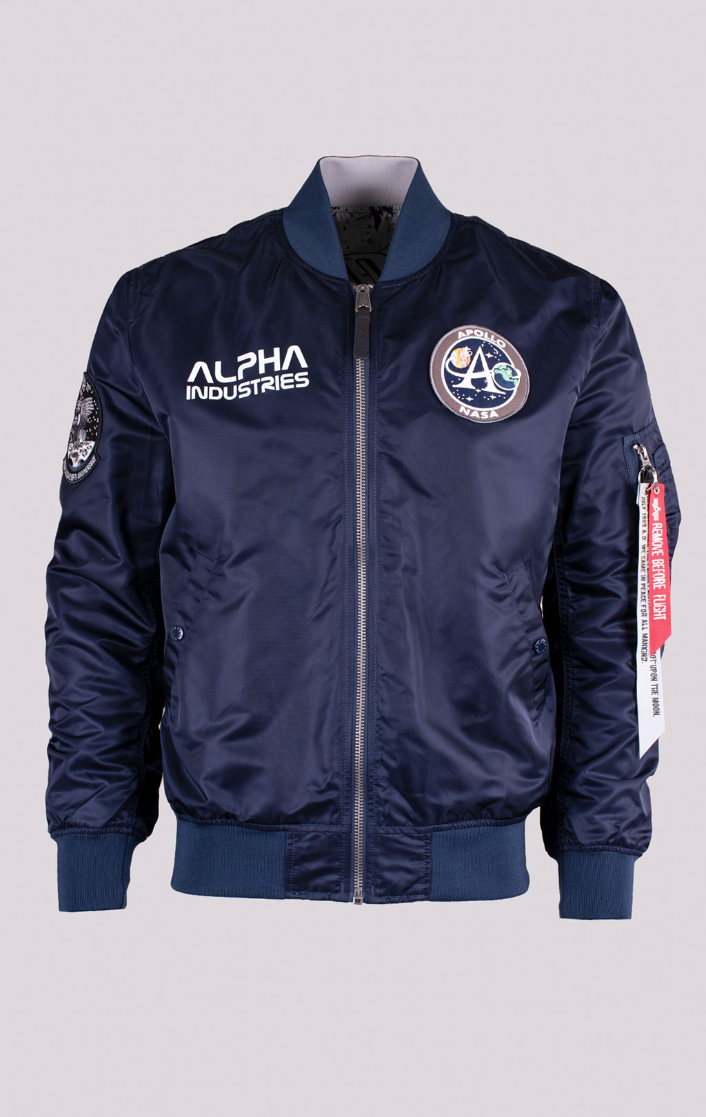 Ветровка-бомбер ALPHA INDUSTRIES MA-1 MOON LANDING REVERSIBLE rep. blue 
