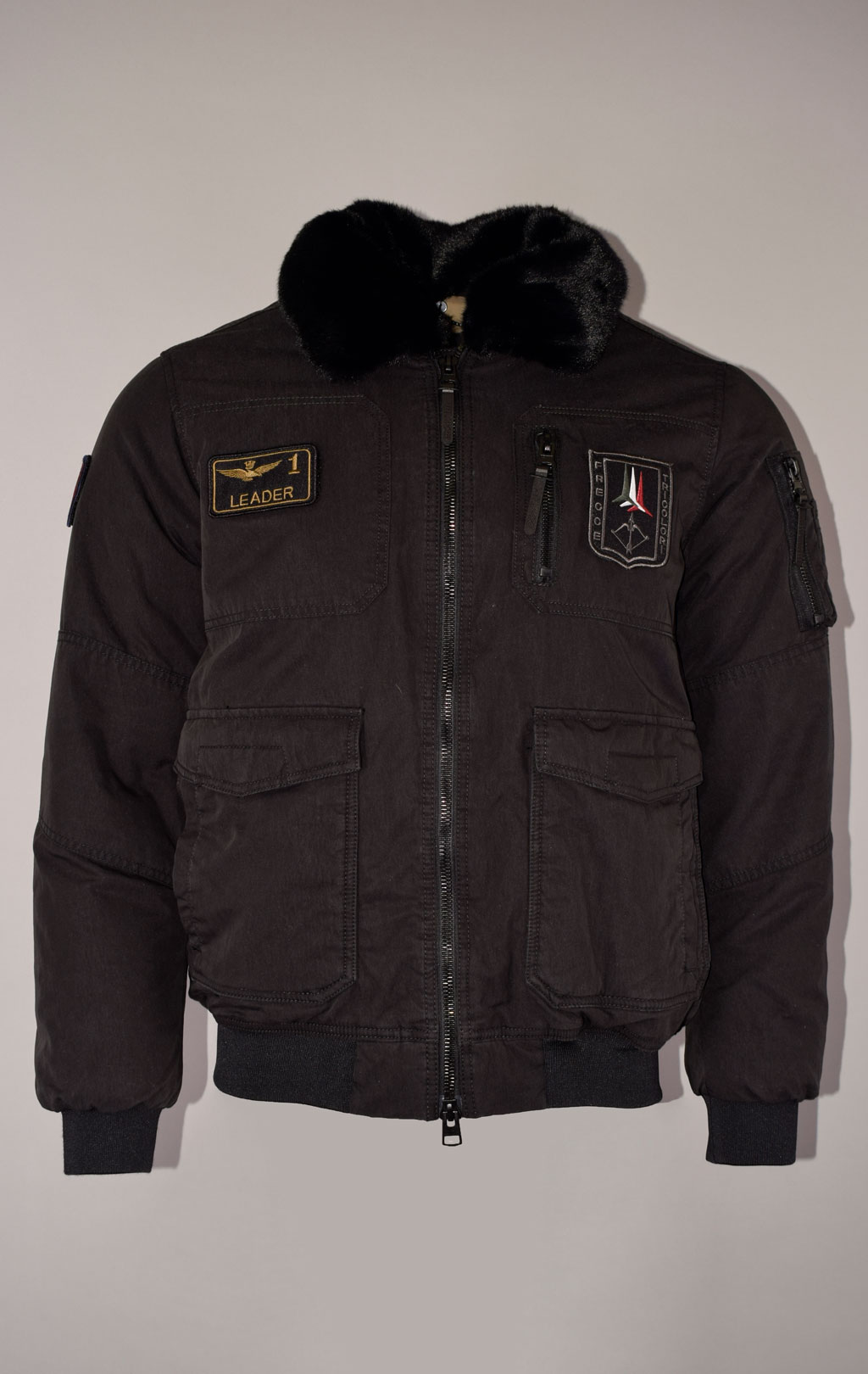 Куртка-пилот AERONAUTICA MILITARE FW 22/23 m/BD jet black (AB 2041) 