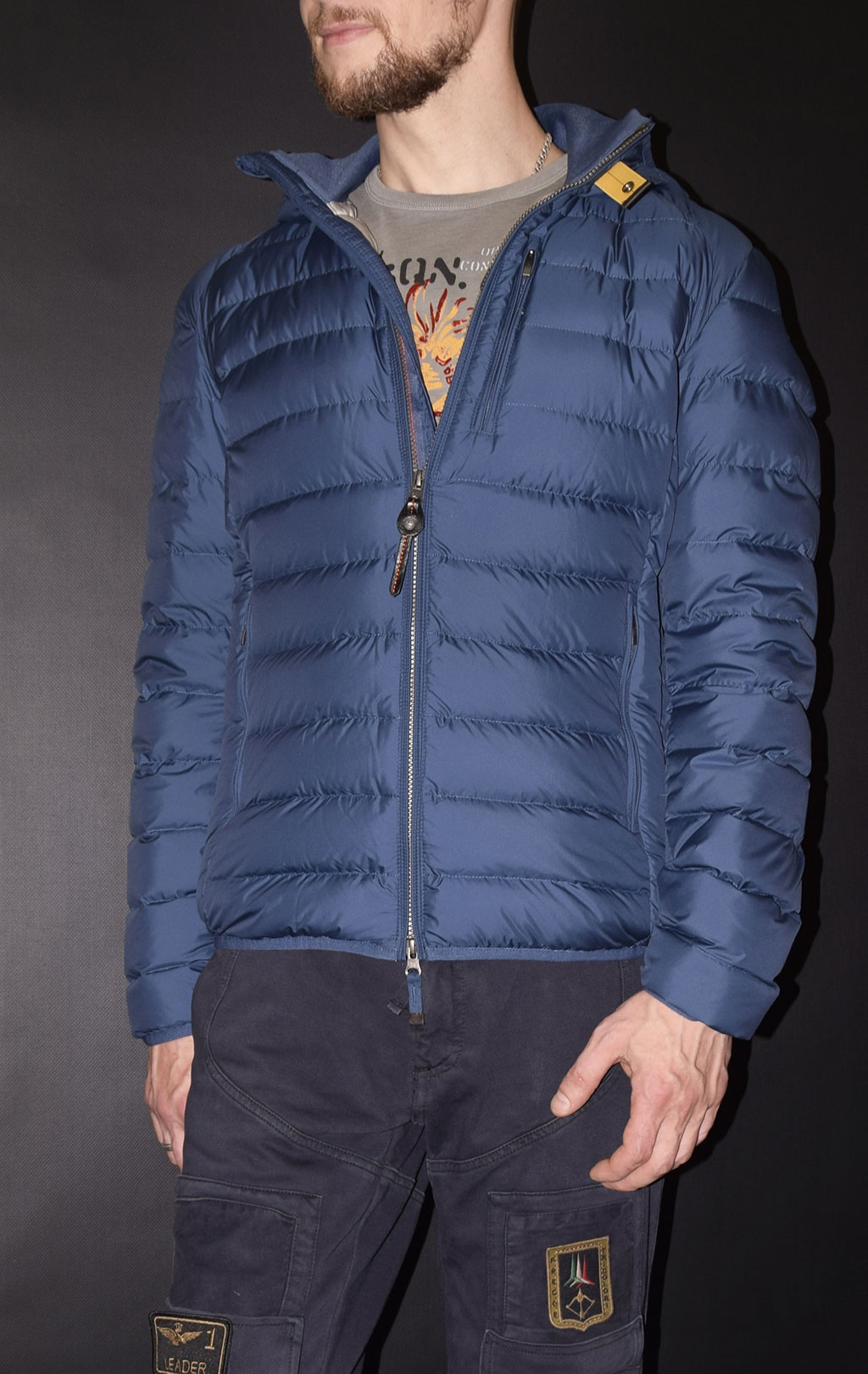 Куртка-пуховик лёгкая PARAJUMPERS LAST MINUTE dark indigo 