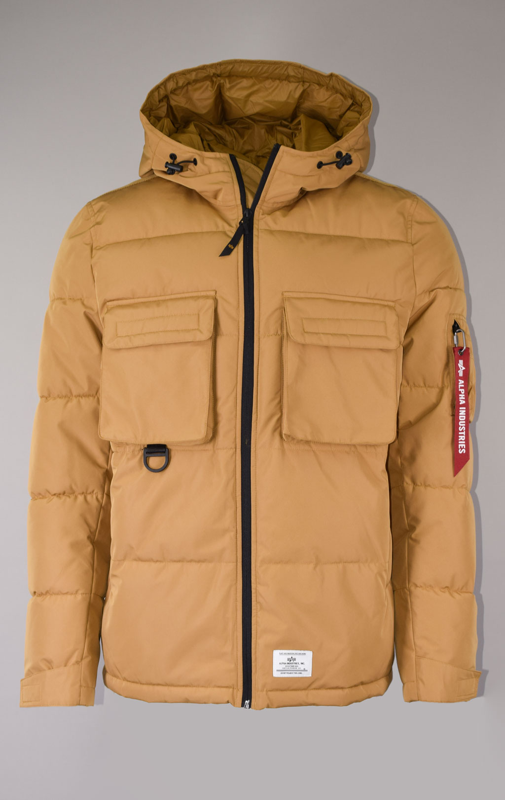 Куртка ALPHA INDUSTRIES HOODED PUFFER JACKET FW 23/24 m bronzed brown 