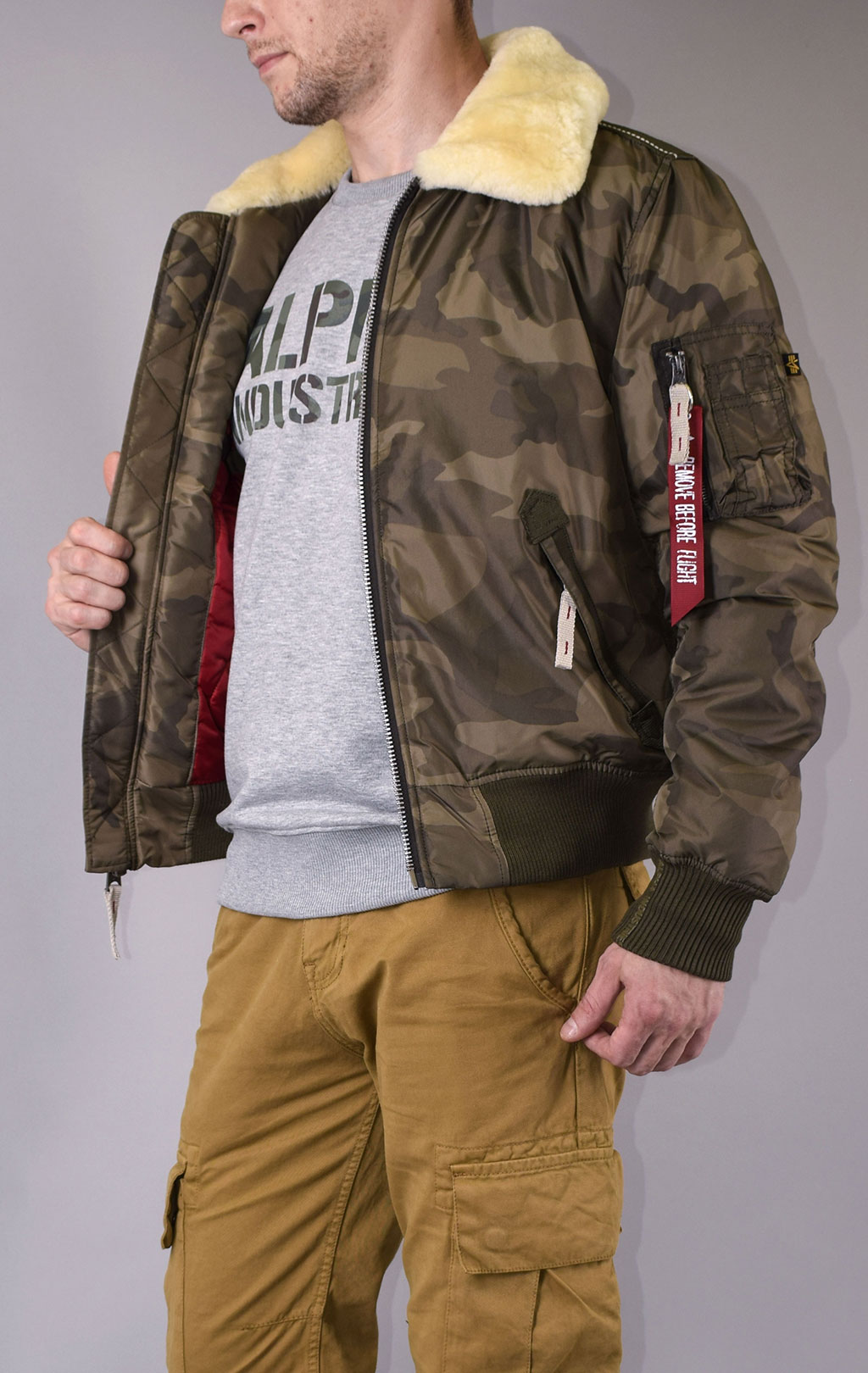 Куртка-пилот ALPHA INDUSTRIES INJECTOR-III olive camo 