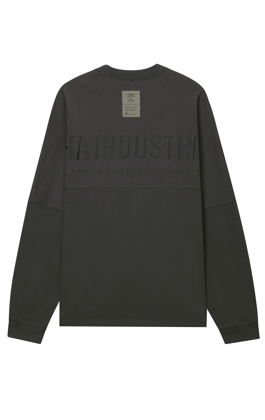 Лонгслив ALPHA INDUSTRIES UNFRM LS GRAPHIC TEE FW 25/26 gray M001150 