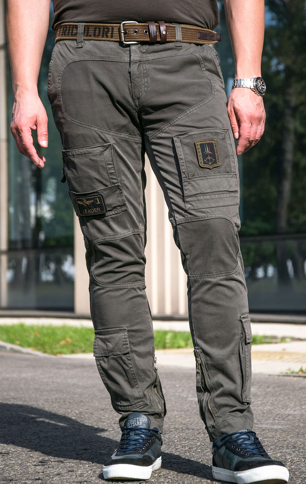Брюки-карго AERONAUTICA MILITARE ANTI-G плотные FW 23/24/AL brown (PA 1557) 