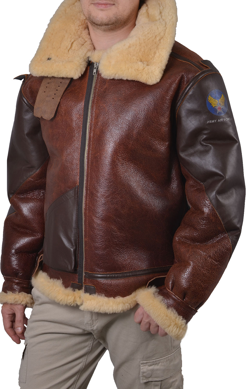 Куртка-пилот COCKPIT Pearl Harbor big size B-3 кожа brown (Z213374E) 