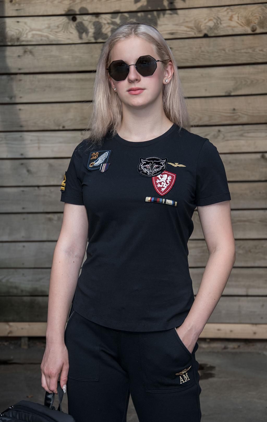 Женская футболка AERONAUTICA MILITARE SS 21/PT nero (TS 1878) 