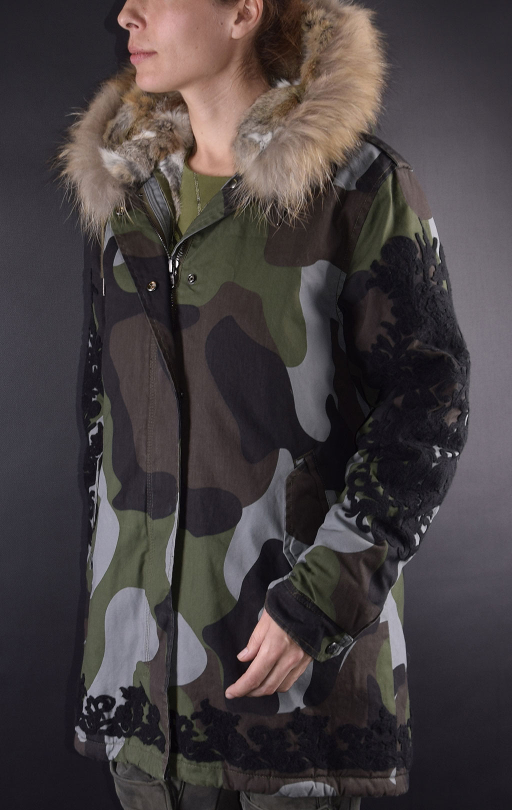 Женская куртка-парка CANADIAN BERNIERES CANVAS COTTON bosco green 