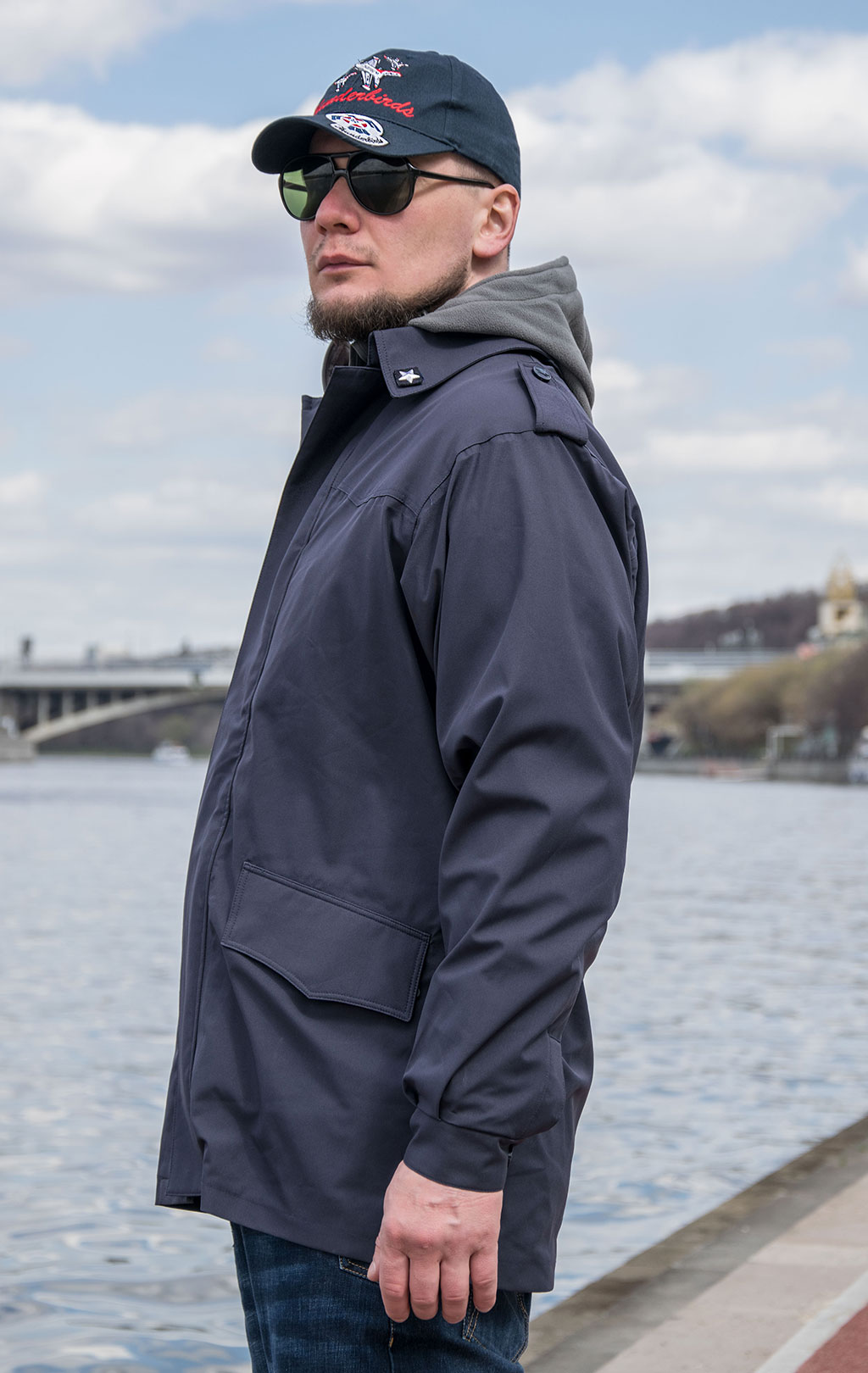 Куртка непромокаемая армейская Gore-Tex Aeronautica Militare dark navy Италия